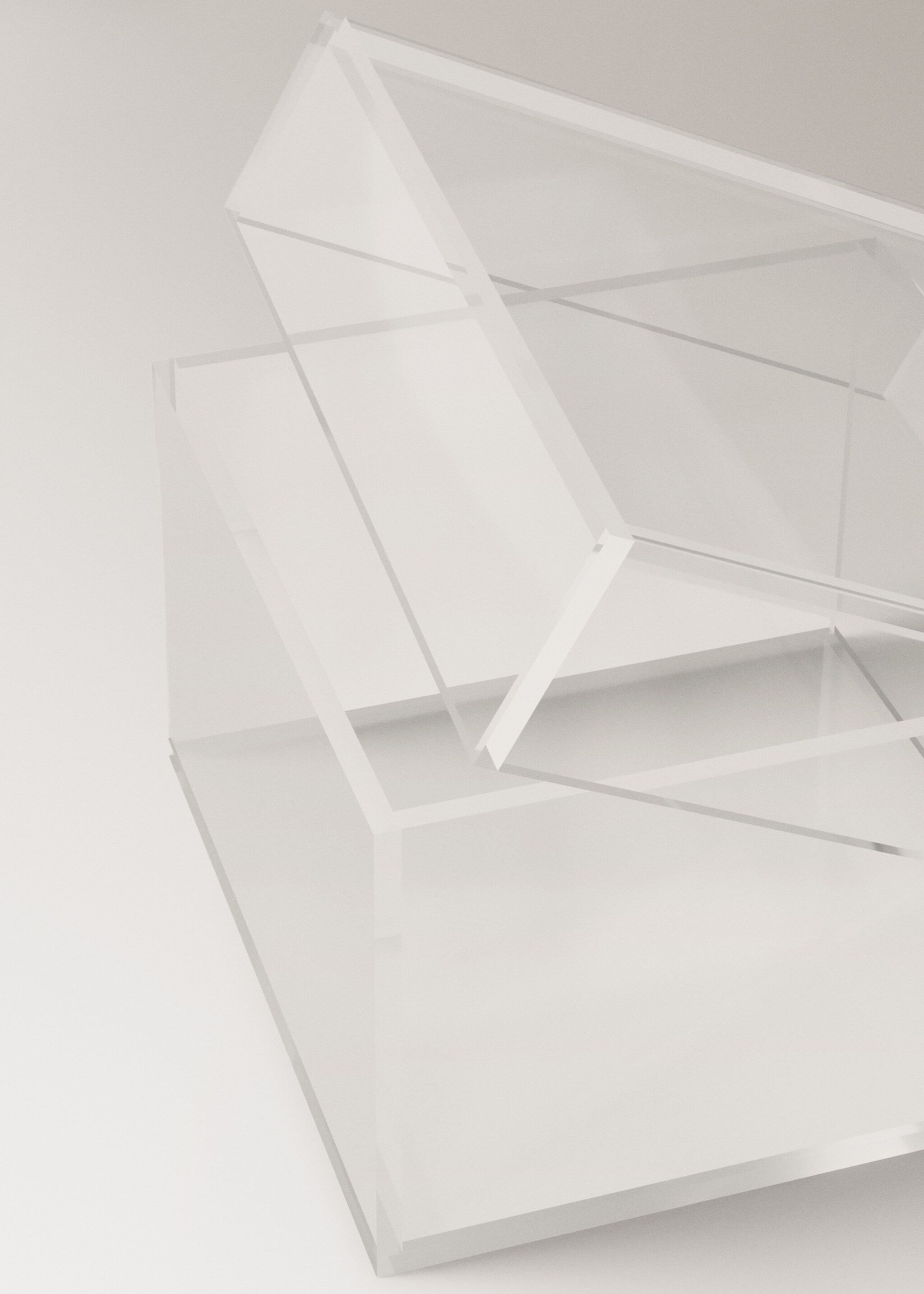 Boîte de salle de bain moyenne en acrylique - Détail de l'article 3, Gris glacé. Ref: 27053275-00.