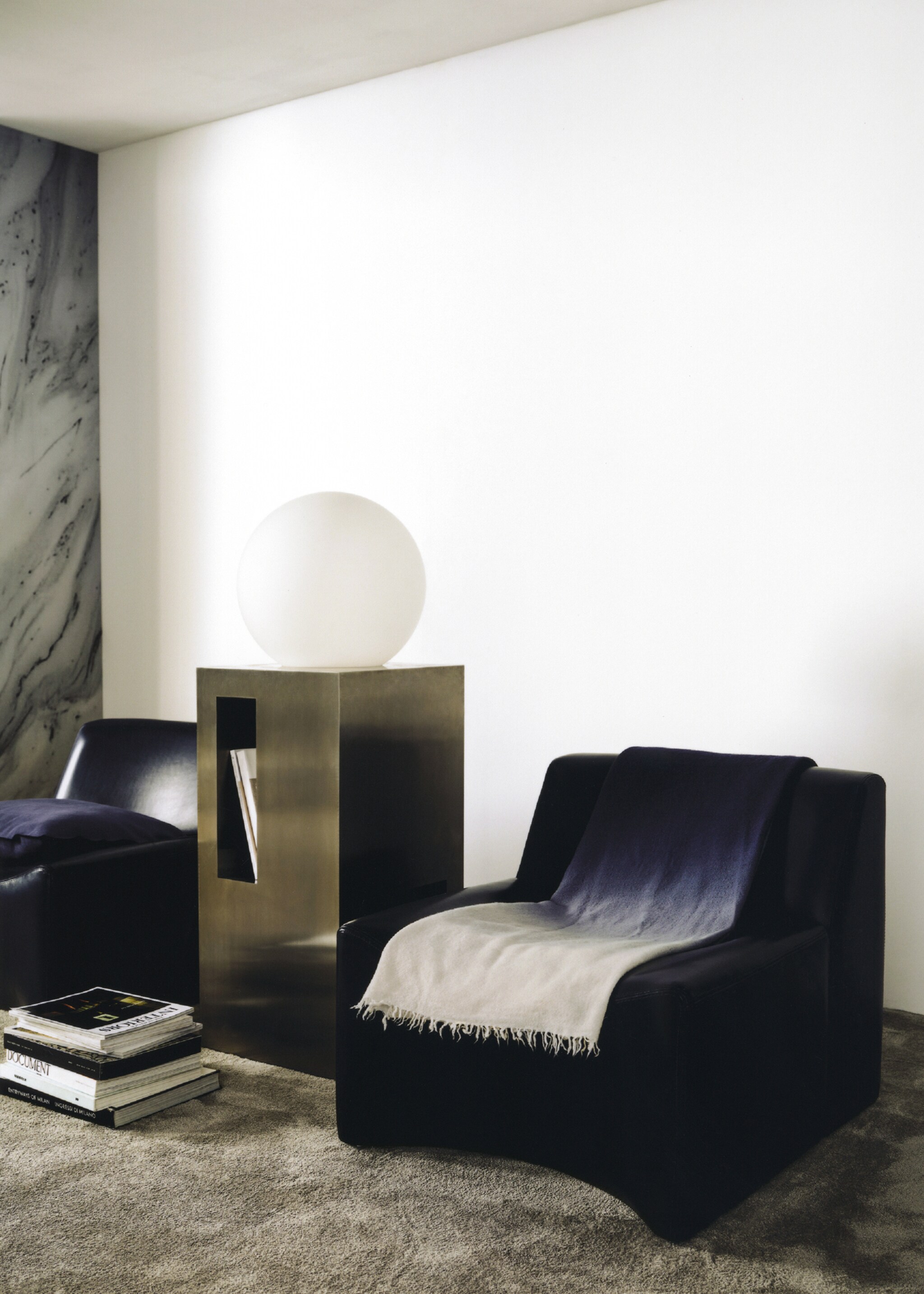 Manta llana esfilagarsada disseny degradat - Detall de l'article 6, Blau indi. Ref: 27053281-00.