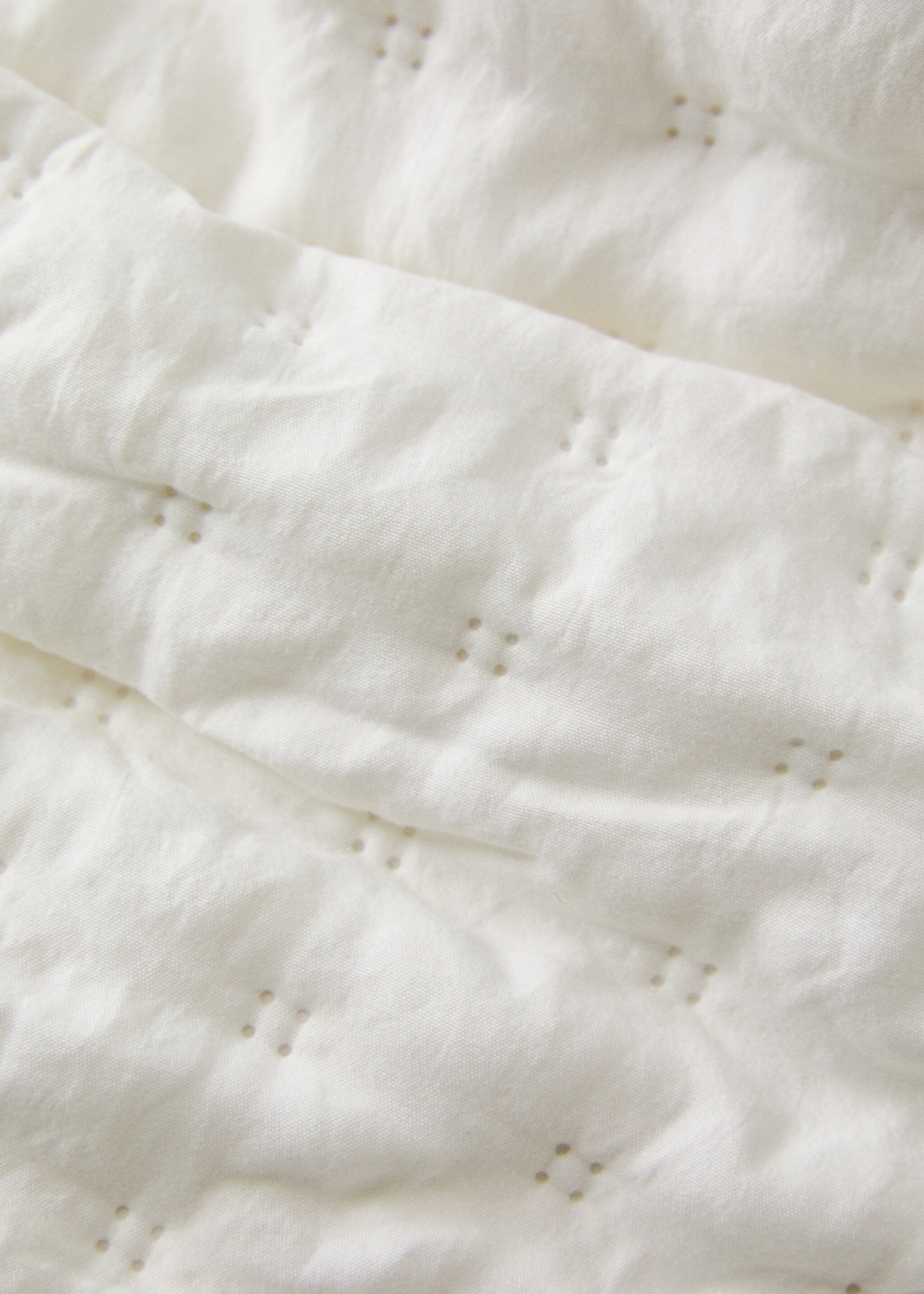 Micro-fibre bedspread for 90 cm bed - Details of the article 1, Ecru. Ref: 27053284-00.