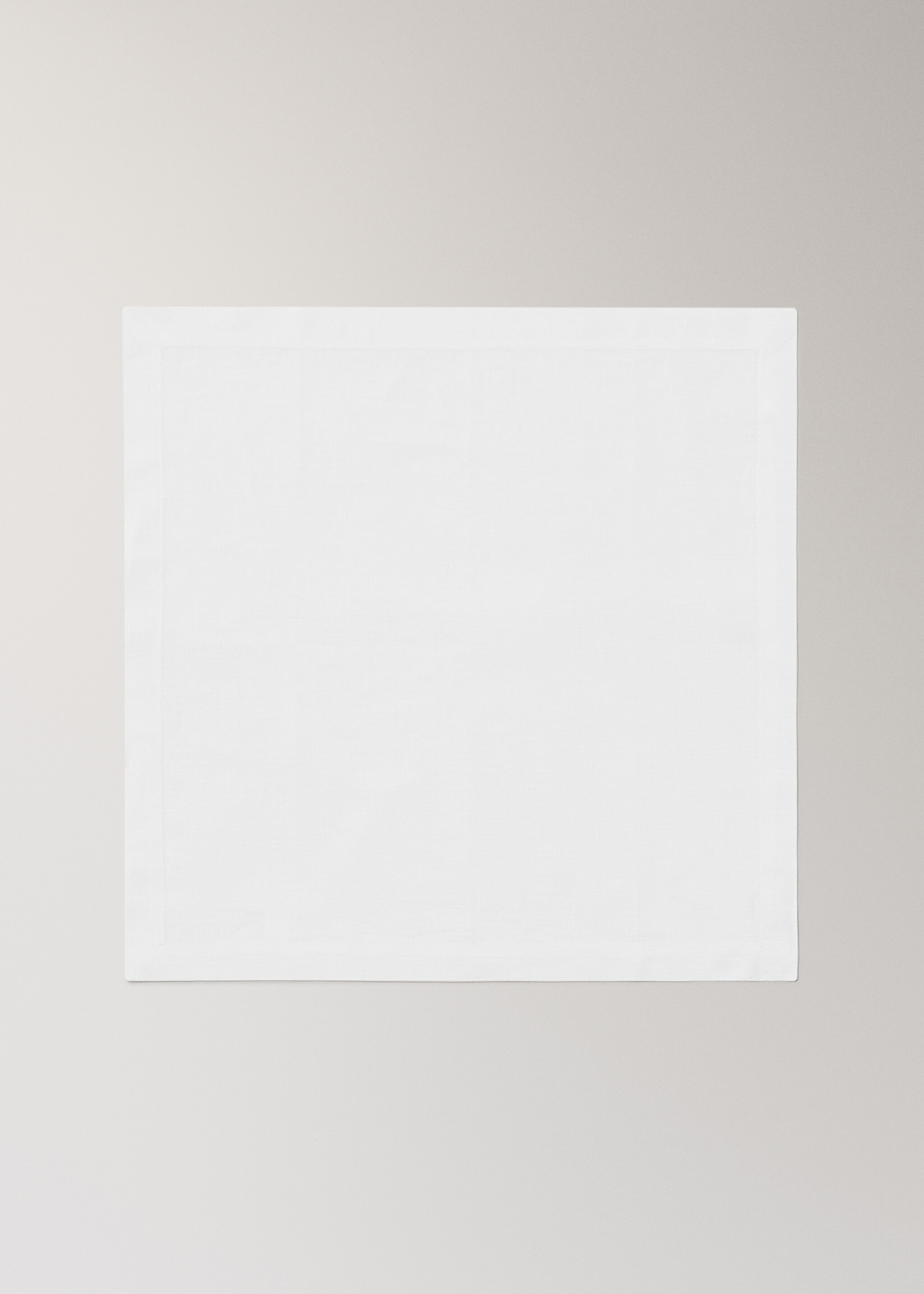 100% Leinen-Servietten - Artikel ohne Model, Weiß. Ref: 27053286-00.