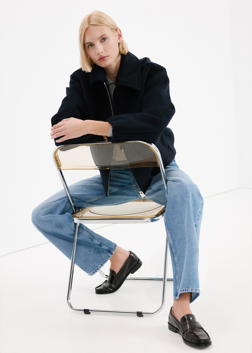 Mango Straight low-waist jeans