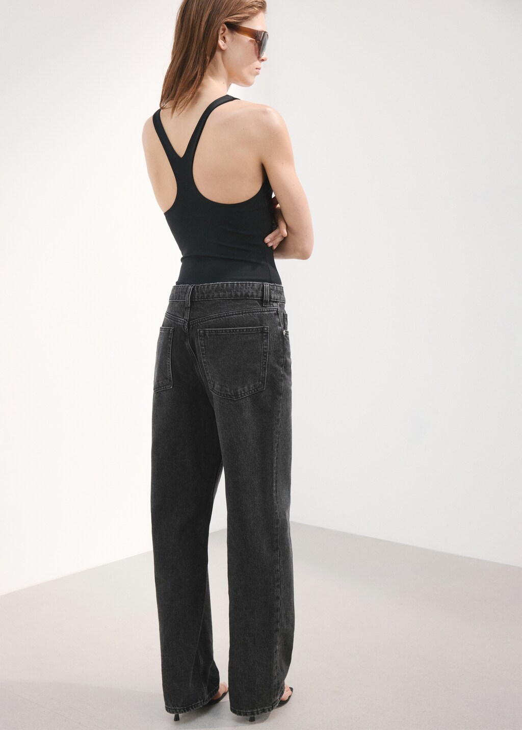 Mango Straight low-waist jeans
