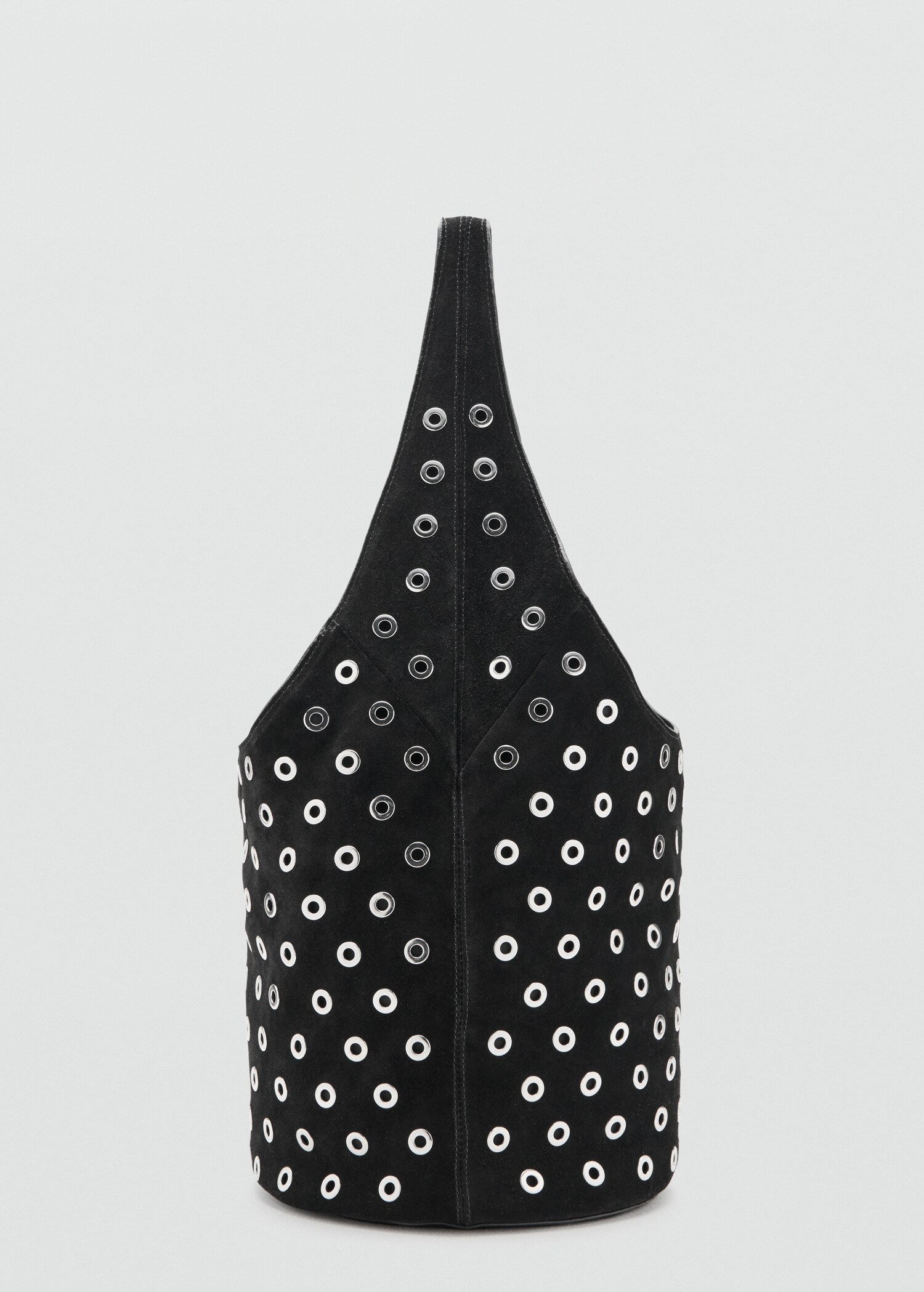 Leather drawstring bag with eyelets - Details of the article 1