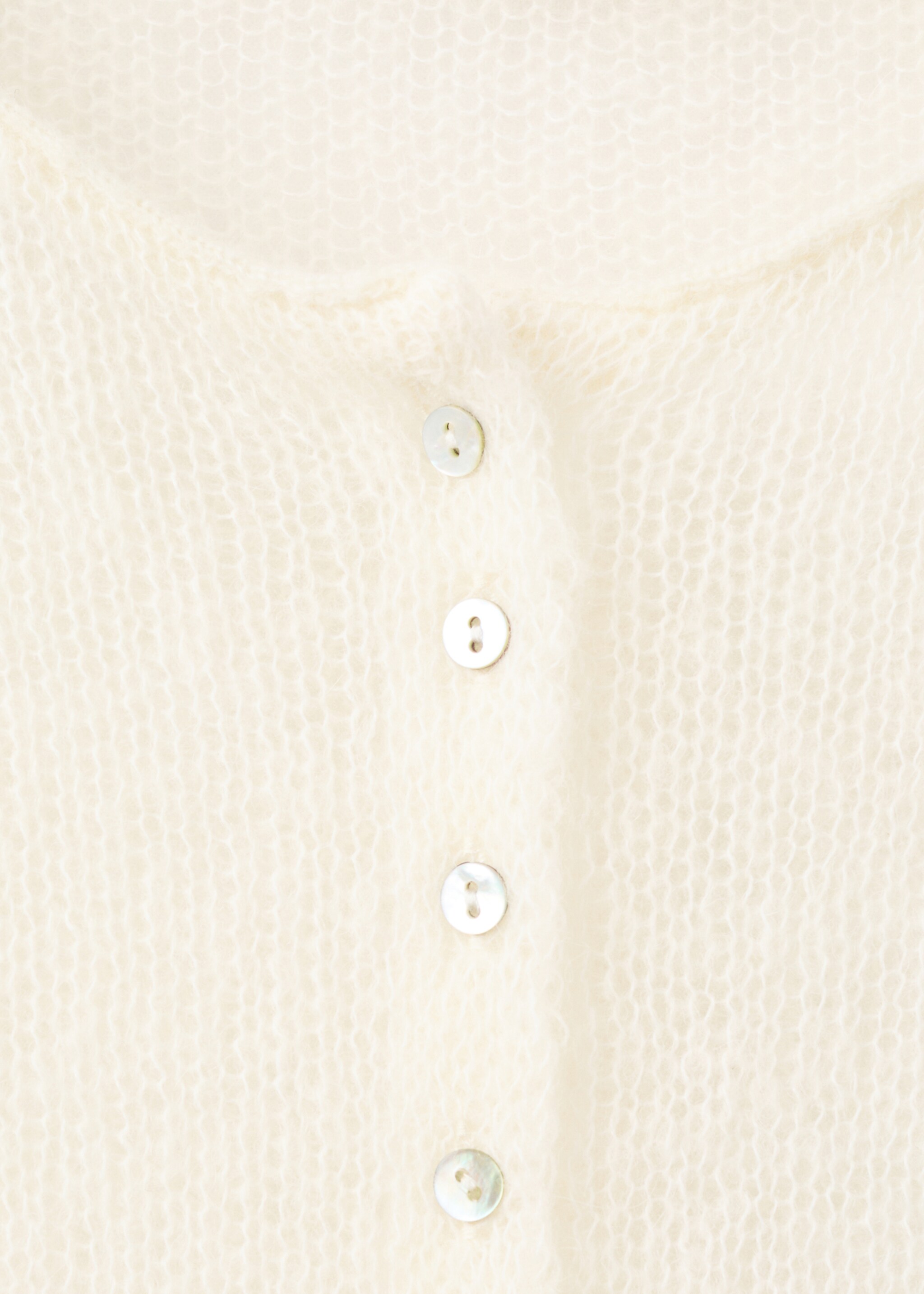Open-knit wool top - Details of the article 8, Off White. Ref: 27053314-00.