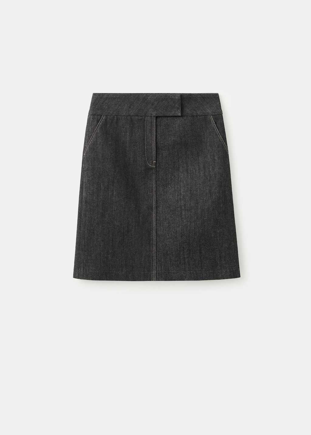 Denim midi-skirt - image 4