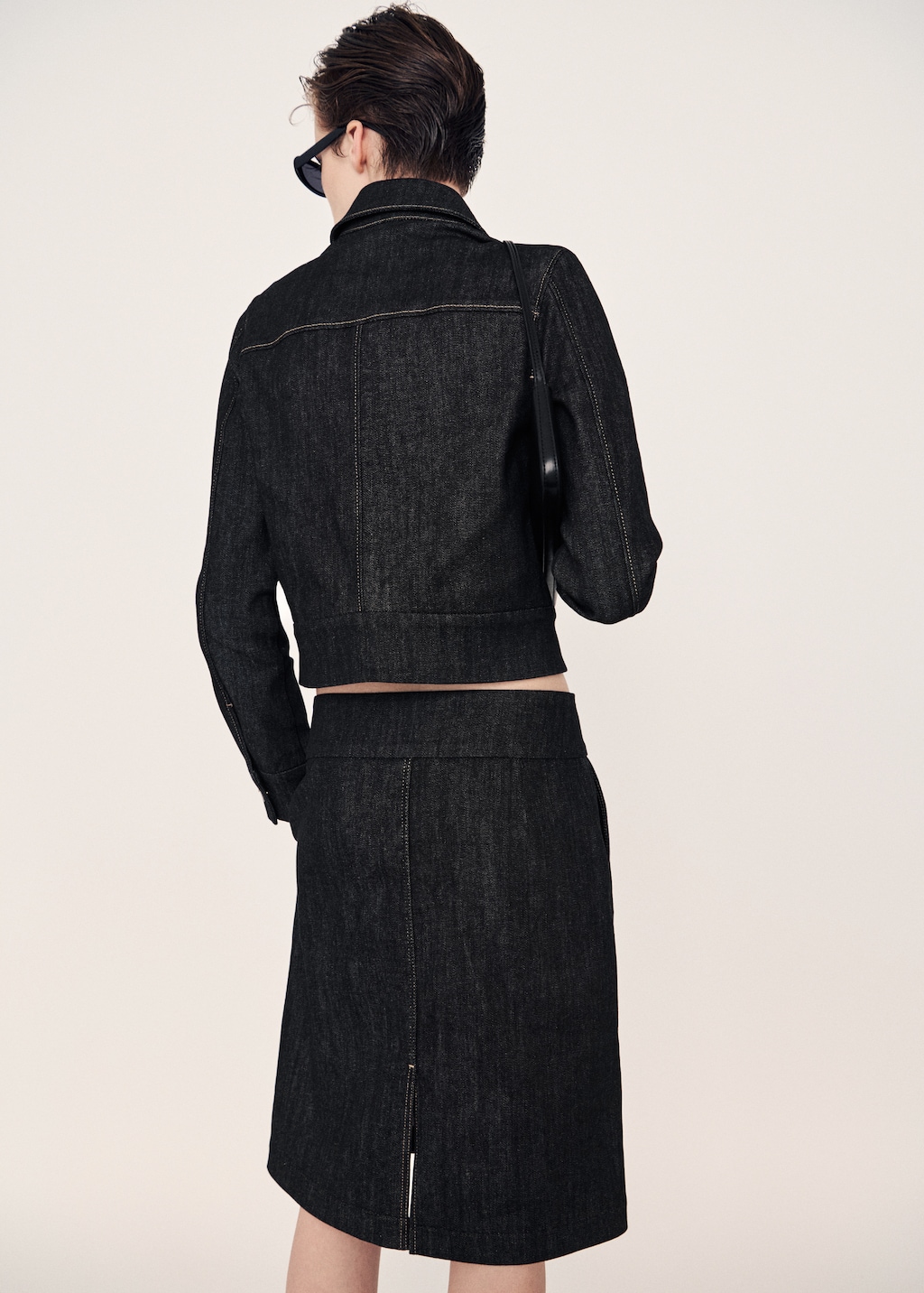 Denim midi-skirt - image 3