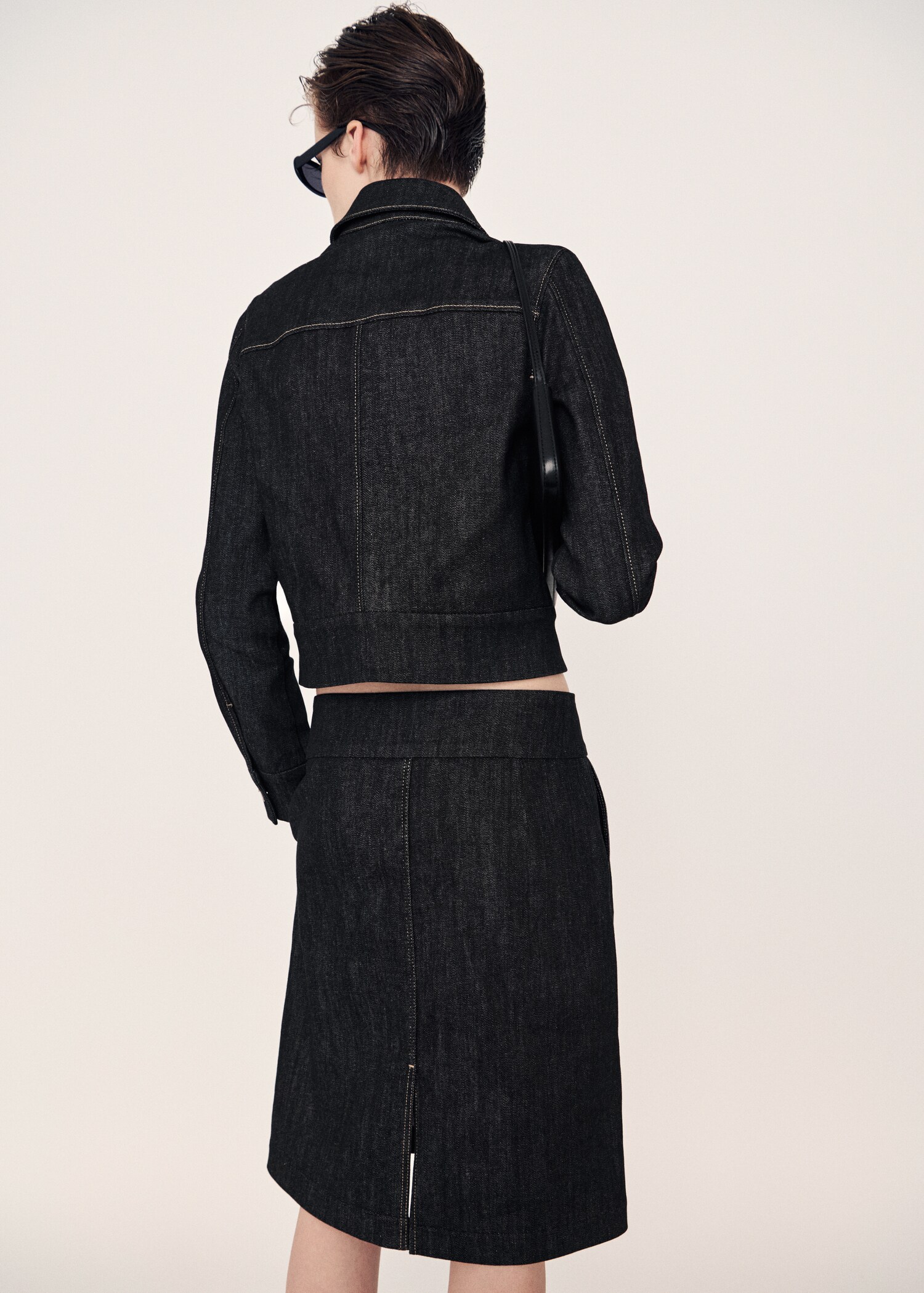 Falda midi vaquera - Reverso del artículo