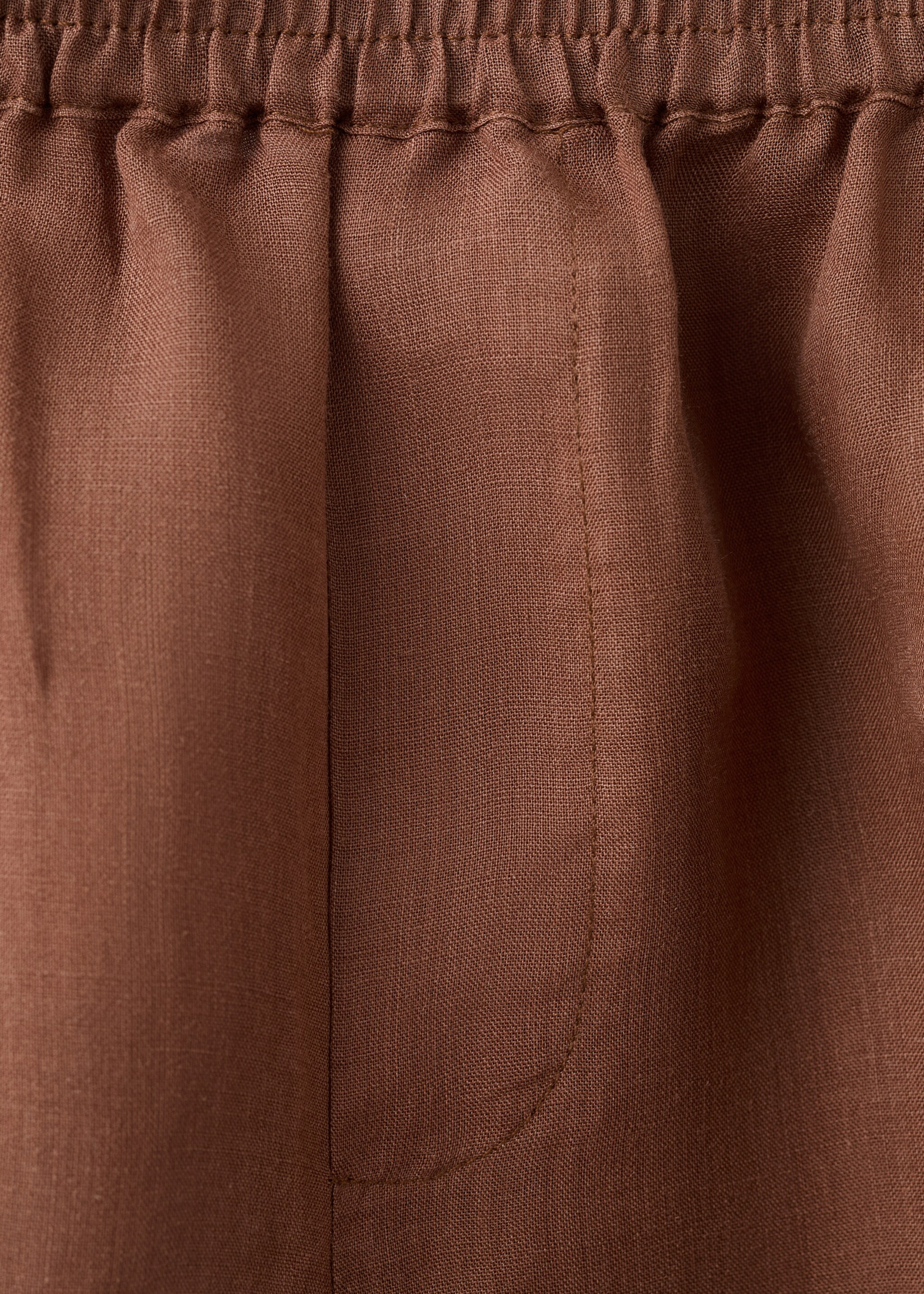 Short en ramie - Détail de l'article 0, Marron. Ref: 27053320-00.