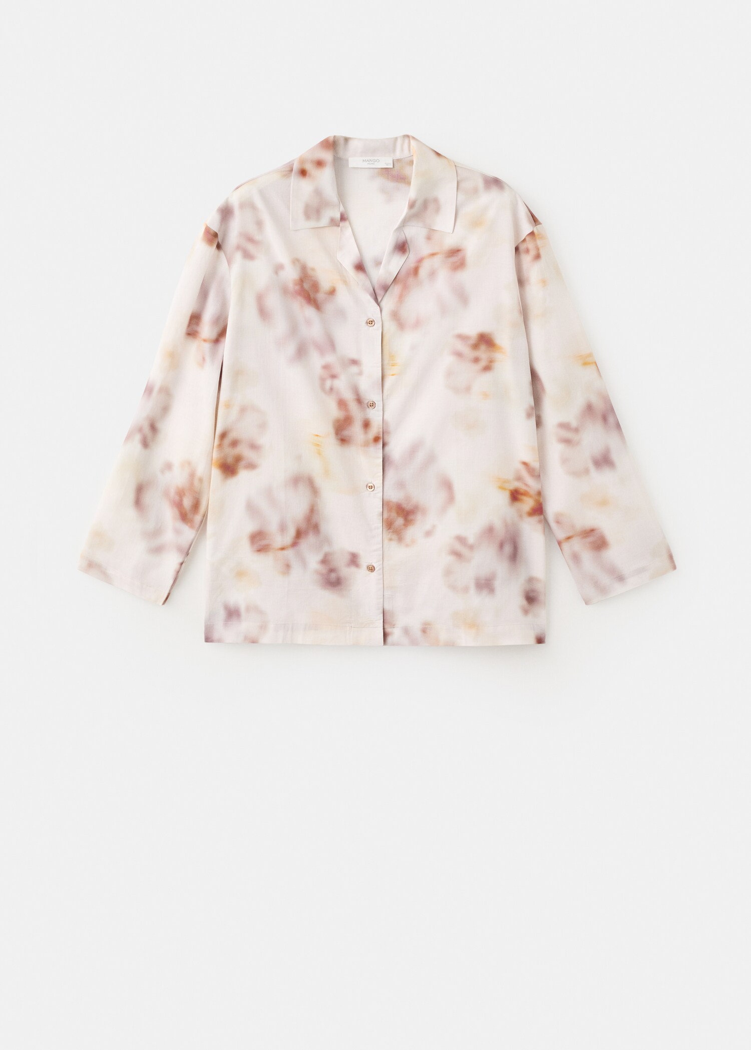 Floral-print cotton pyjama top - Article without model