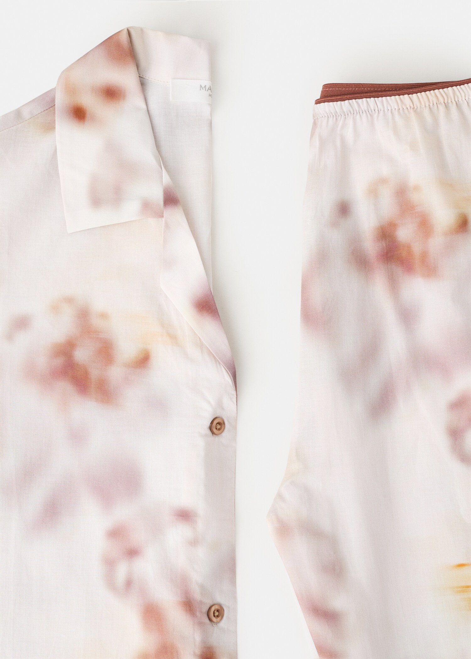 Floral-print cotton pyjama top - Details of the article 0