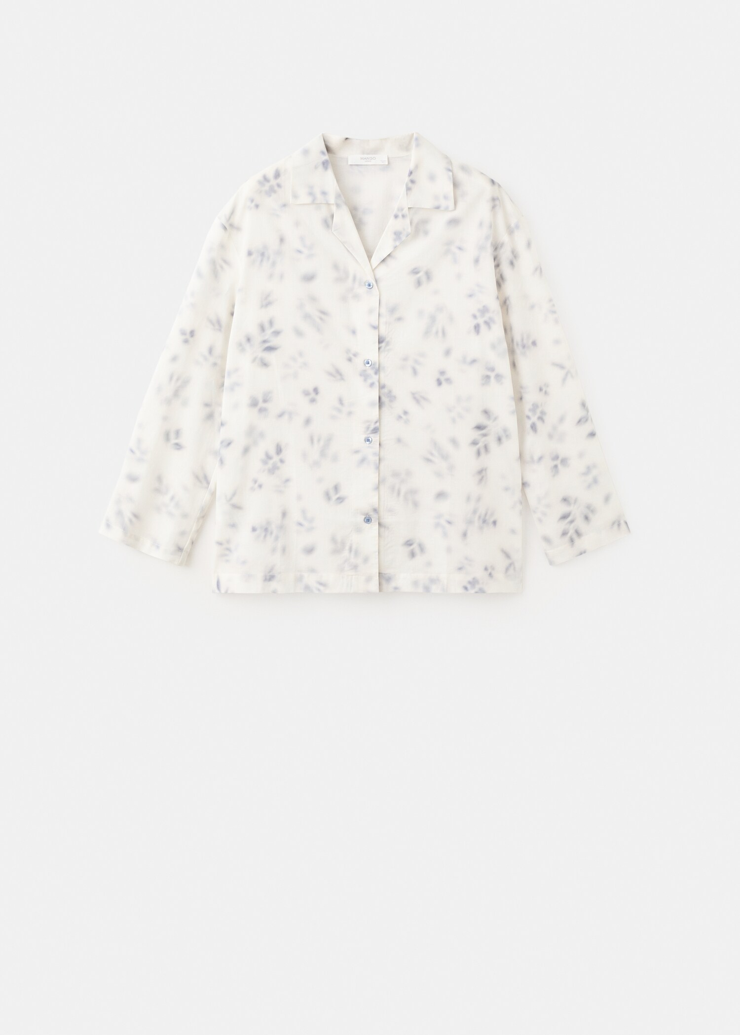 Floral-print cotton pyjama top - Article without model