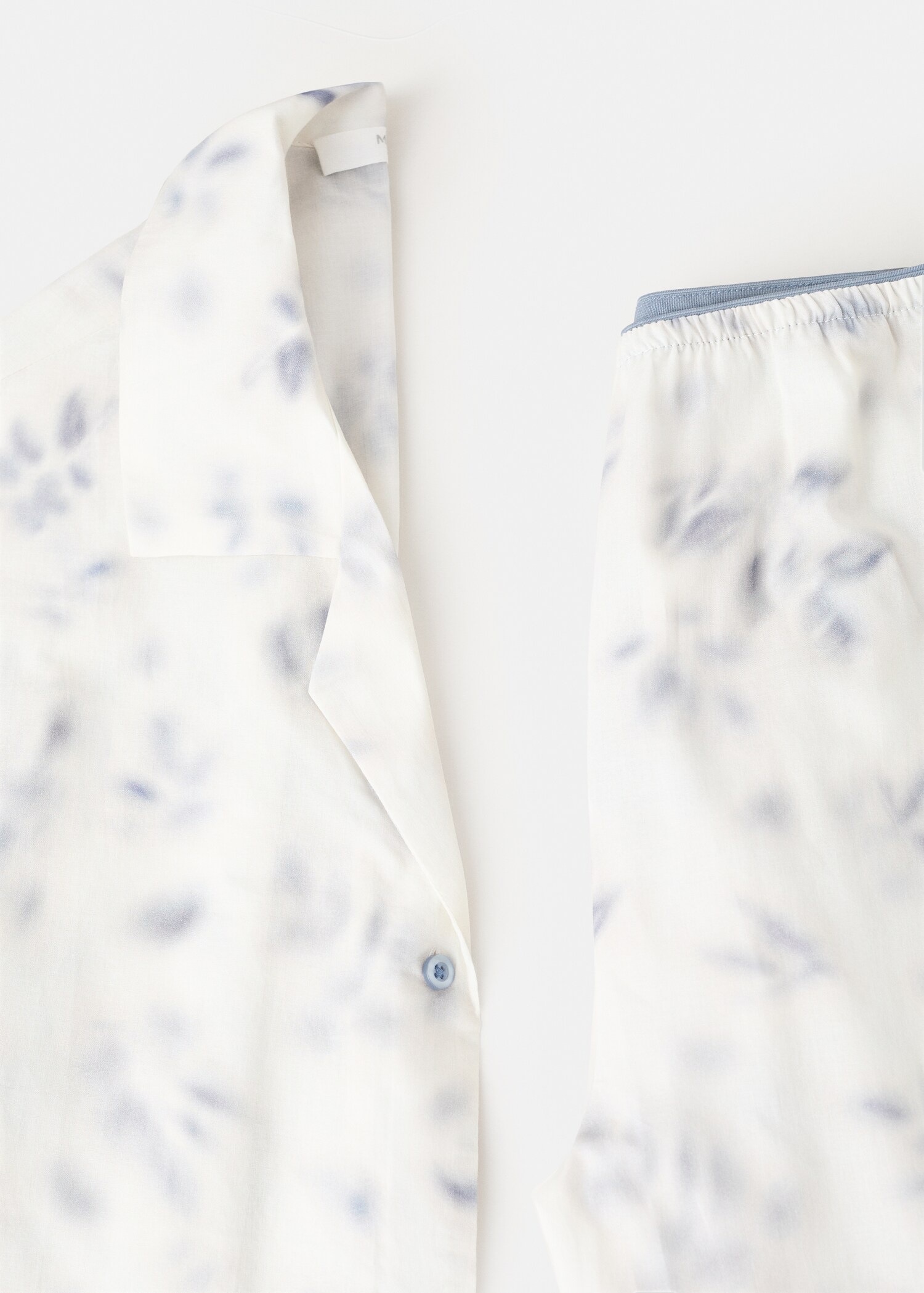 Floral-print cotton pyjama top - Details of the article 0
