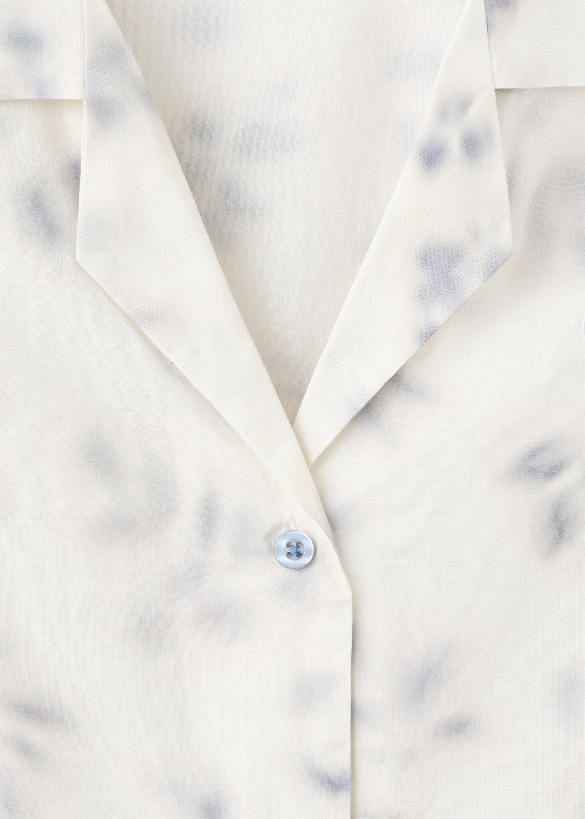 Піжамна сорочка з бавовни з квітковим принтом - Детальніше про товар 8, Синє чорнило. Ref: 27053323-00.