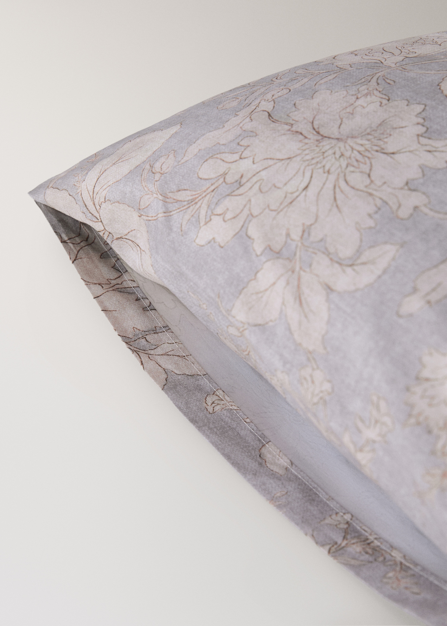 Set van twee kussenslopen van perkal katoen met vintage bloemenprint 50x75 cm - Detail van het artikel 2