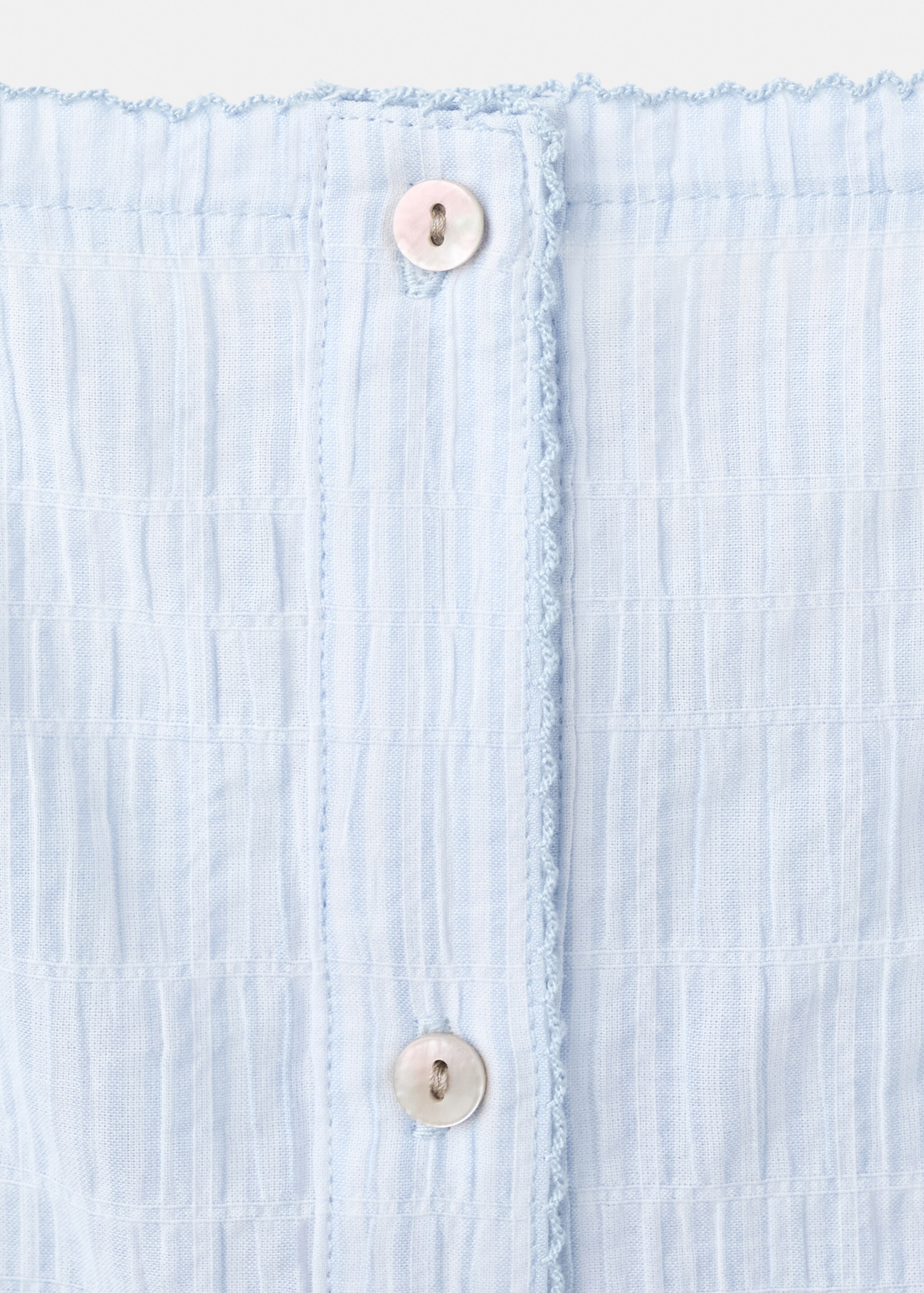 Chemise de nuit coton à bretelles - Détail de l'article 8, Bleu. Ref: 27053327-00.