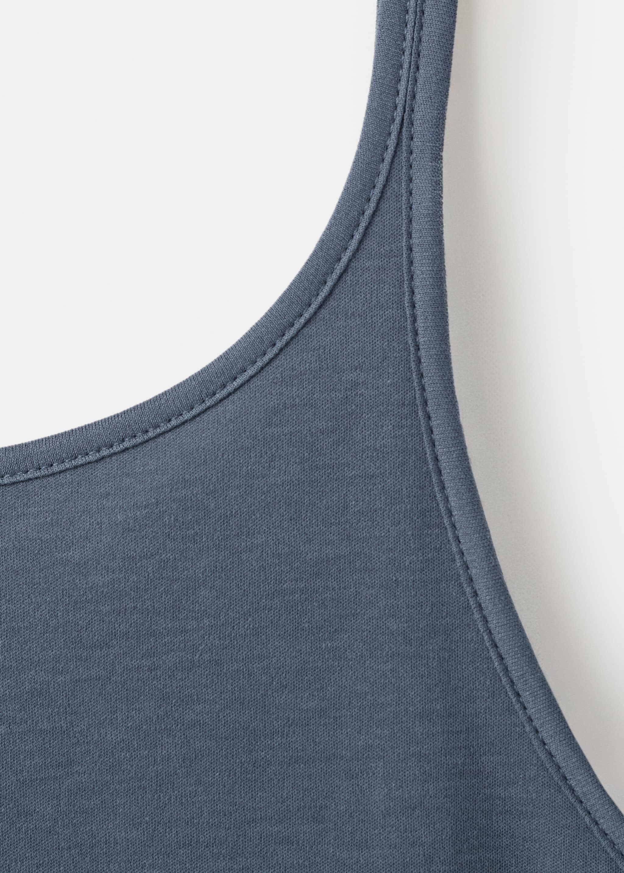 Top en coton à bretelle fine - Détail de l'article 8, Bleu indigo. Ref: 27053333-00.