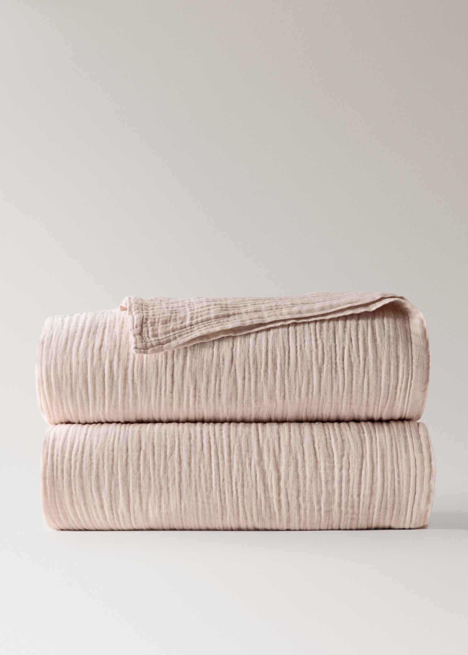 Melange cotton linen bedspread Super King Bed - Article without model