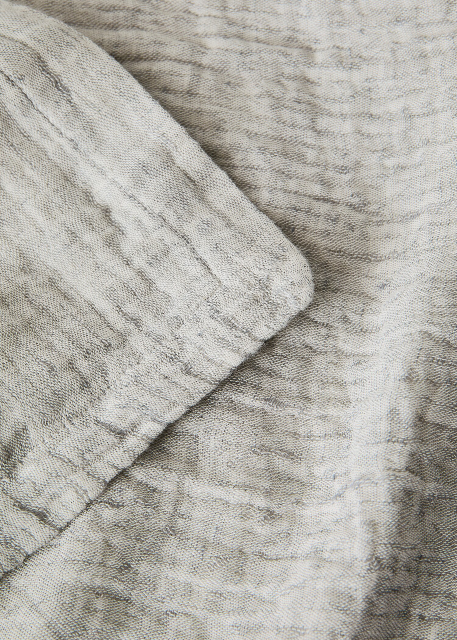 Melange cotton linen bedspread Super King Bed - Details of the article 2