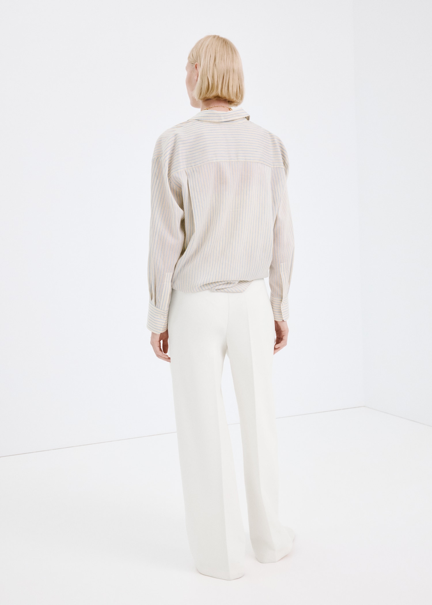 Pantalon wide leg à pinces taille normale - Verso de l’article