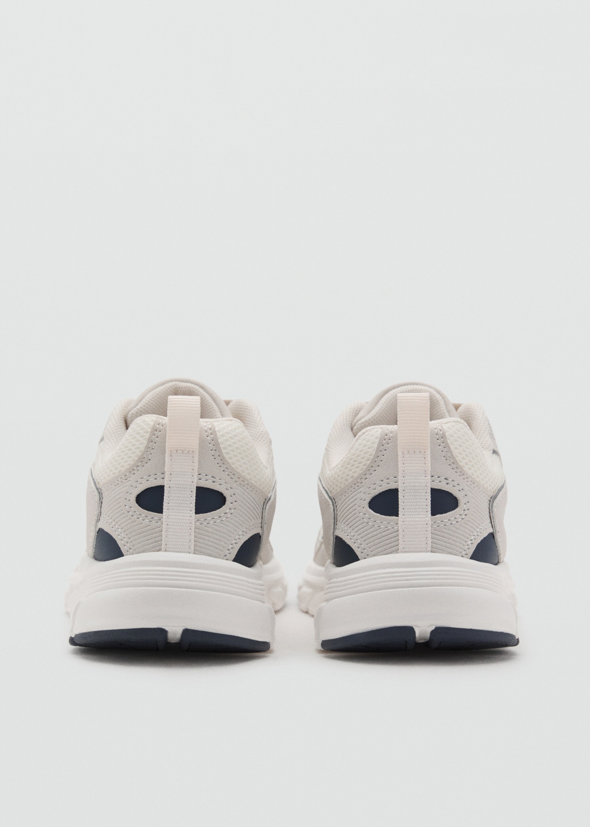 Two-tone lace-up trainers - Details of the article 1, Grey. Ref: 27053339-00.