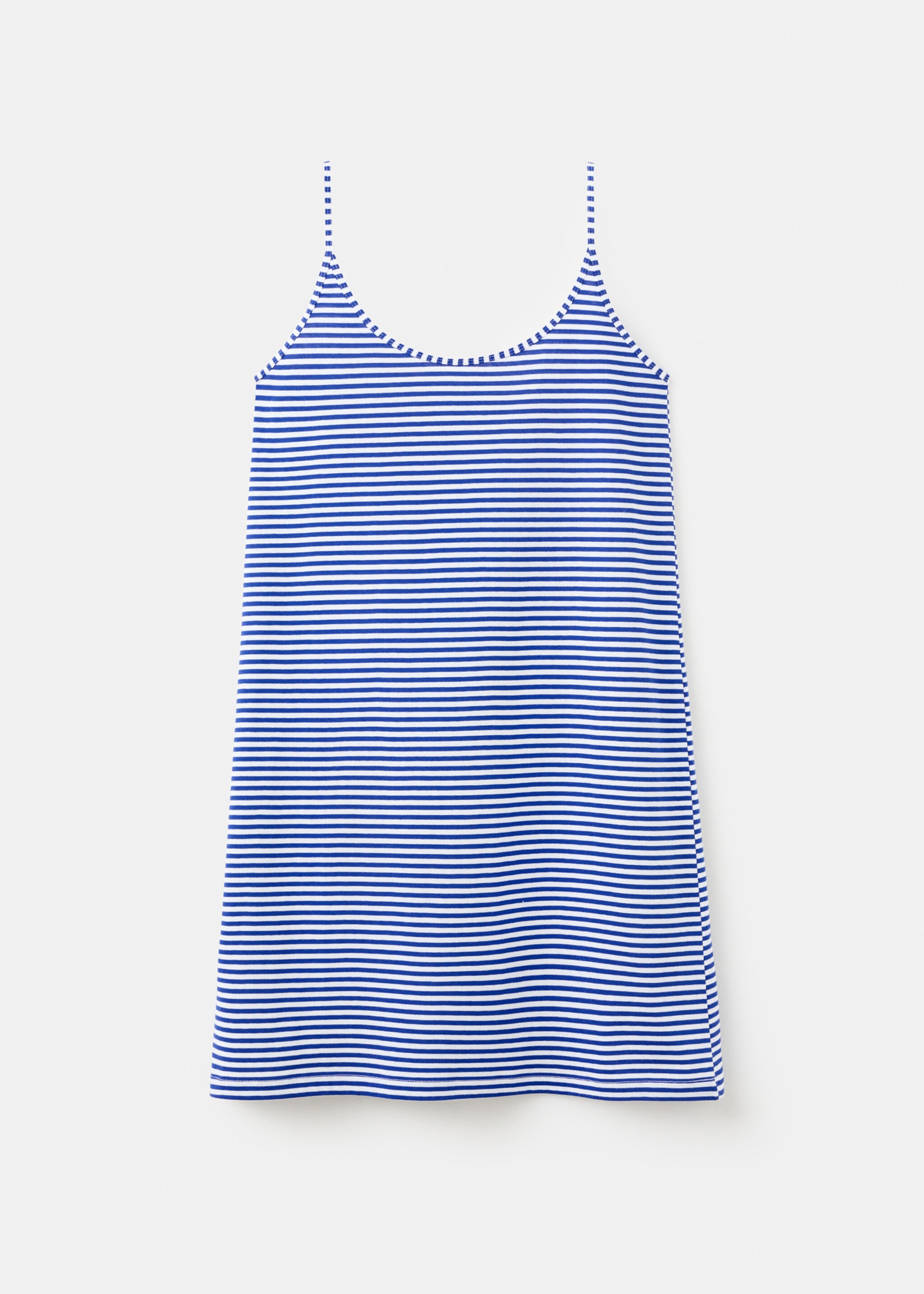 Sukienka z bawełny w paski z tkaniny - Artykuł bez modela/modelki, Niebieski. Ref: 27053343-00.