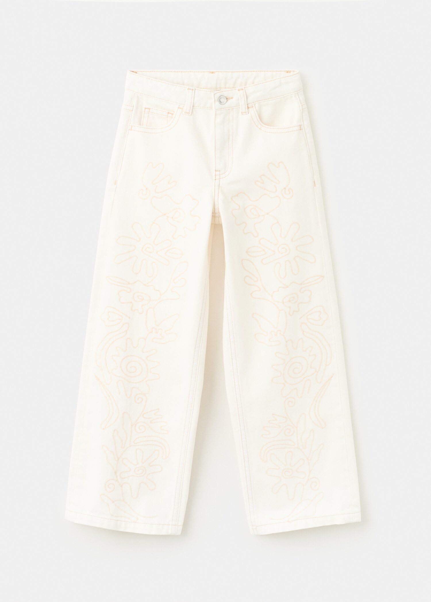 Floral embroidery jeans - Article without model