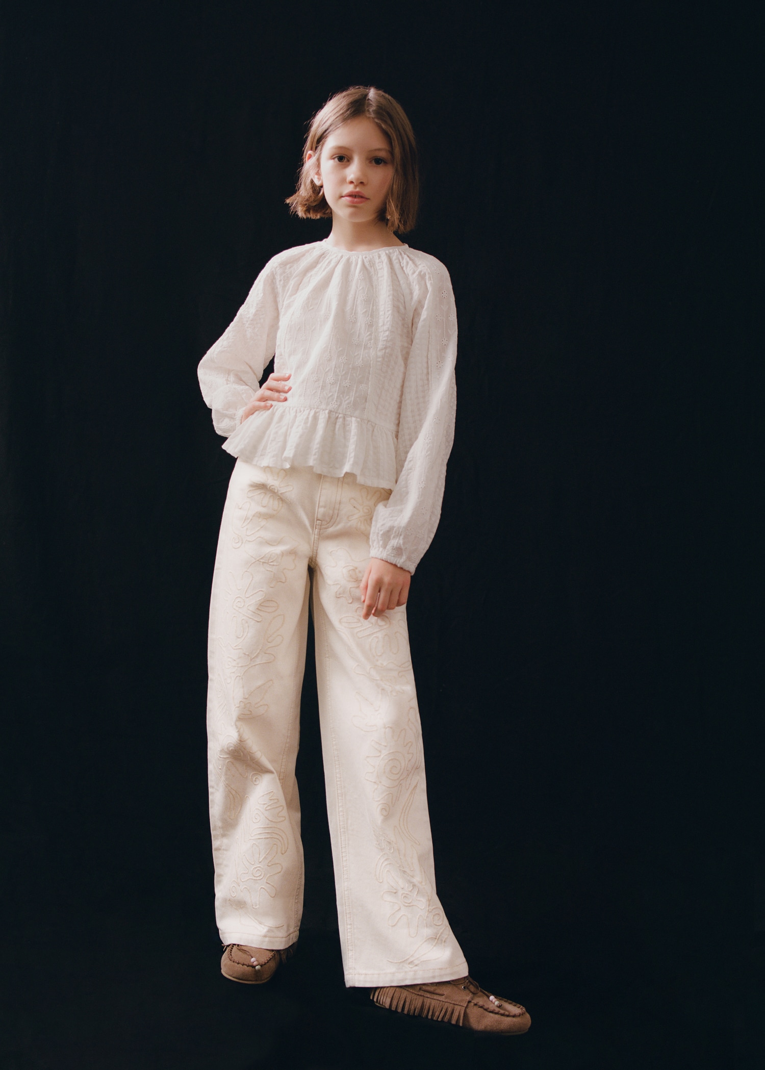 Jeans bordado floral - Detalle del artículo 6