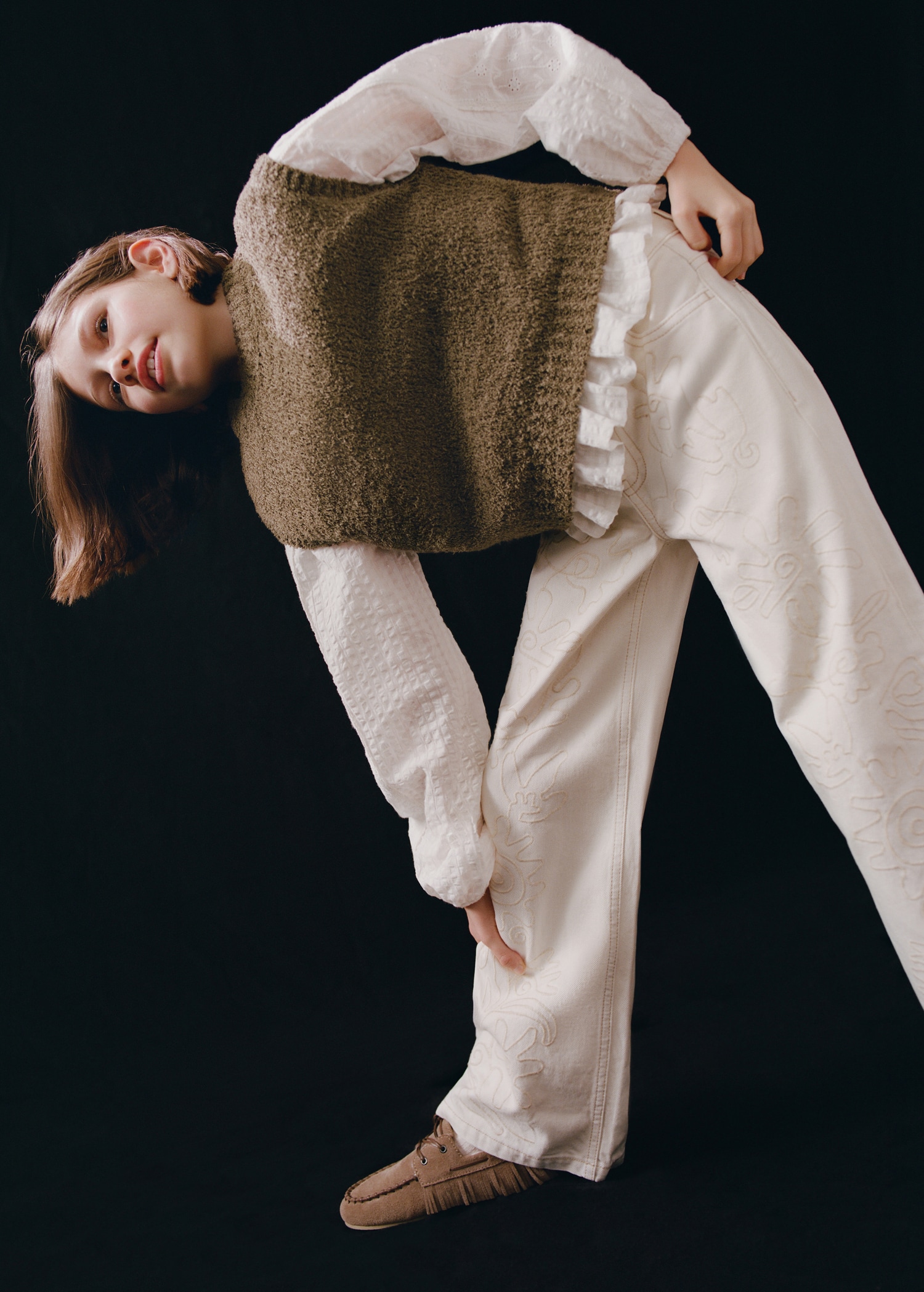 Jeans bordado floral - Detalle del artículo 7