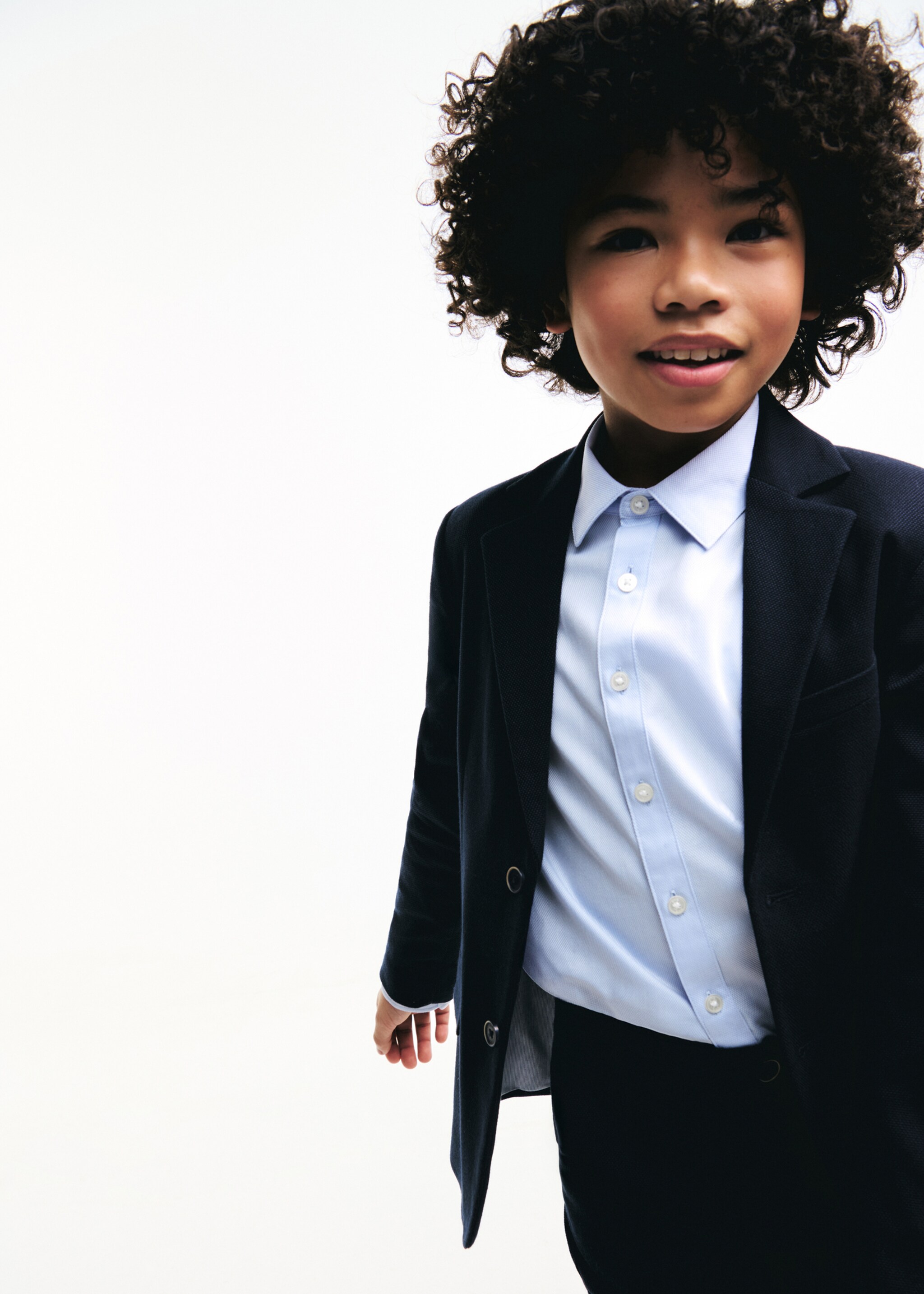 Classic suit jacket - Details of the article 5, Navy. Ref: 27053715-00.