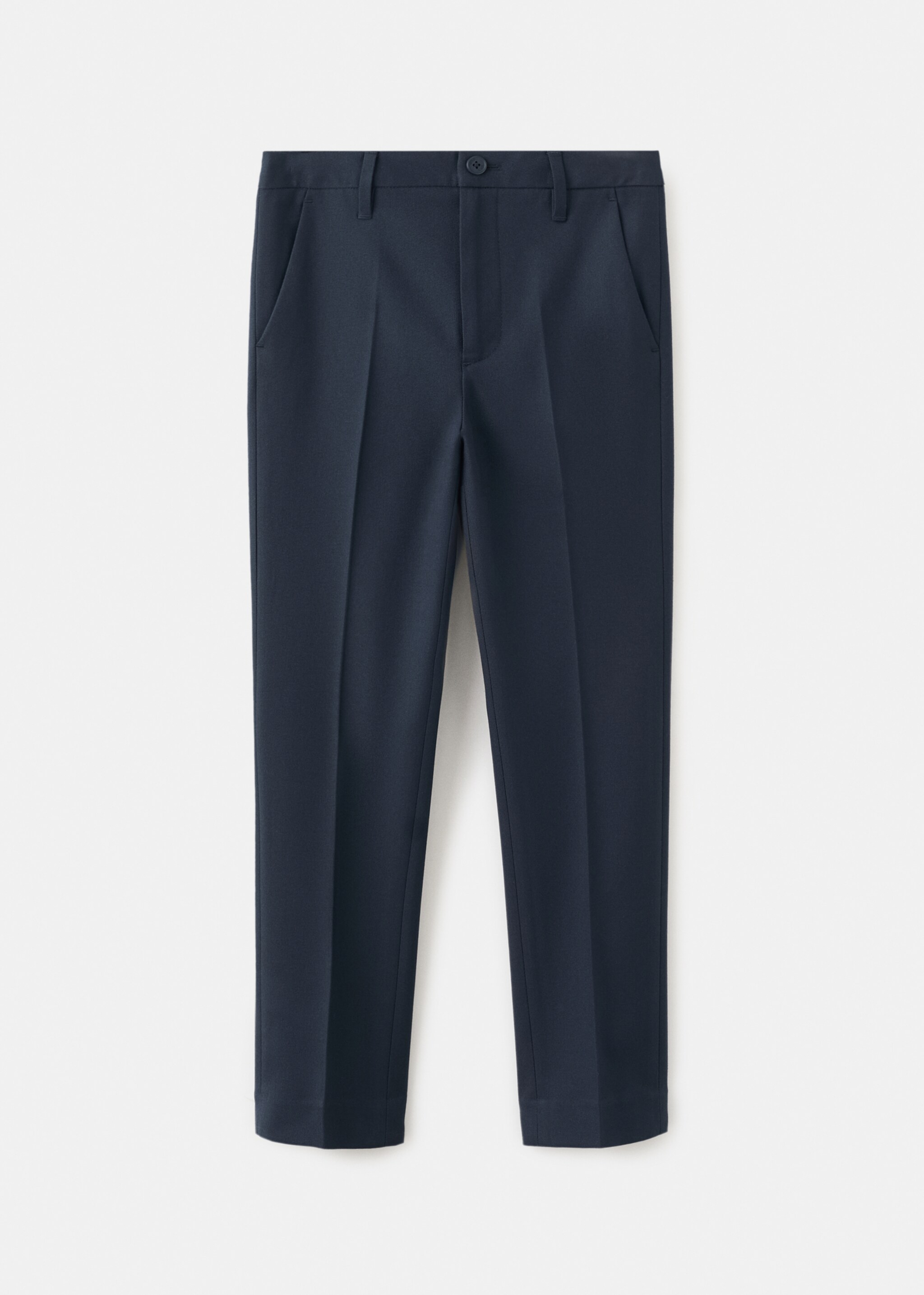 Straight-fit suit trousers - Article without model, Navy. Ref: 27053717-00.