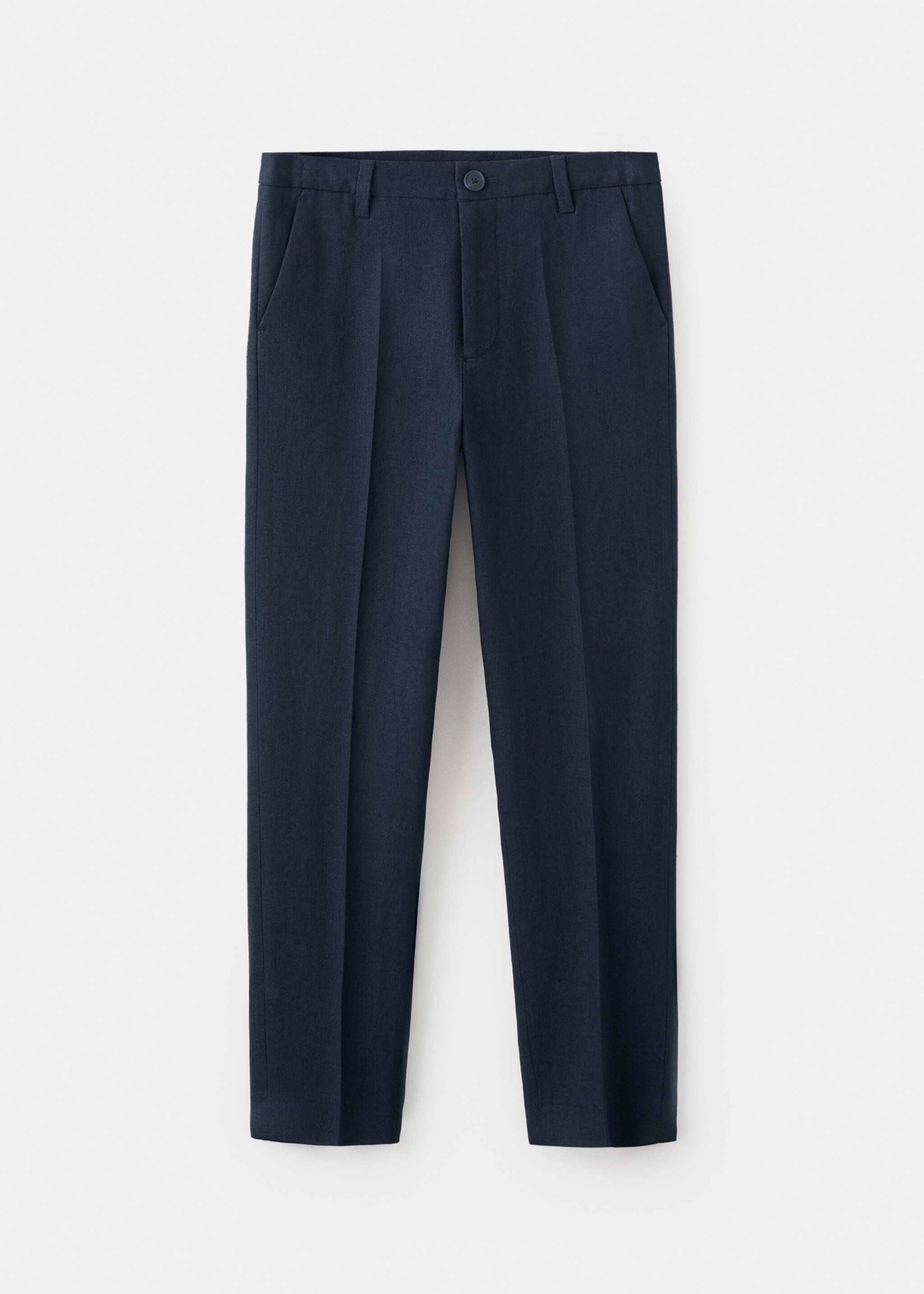 Straight-fit suit trousers - Article without model, Navy. Ref: 27053718-00.