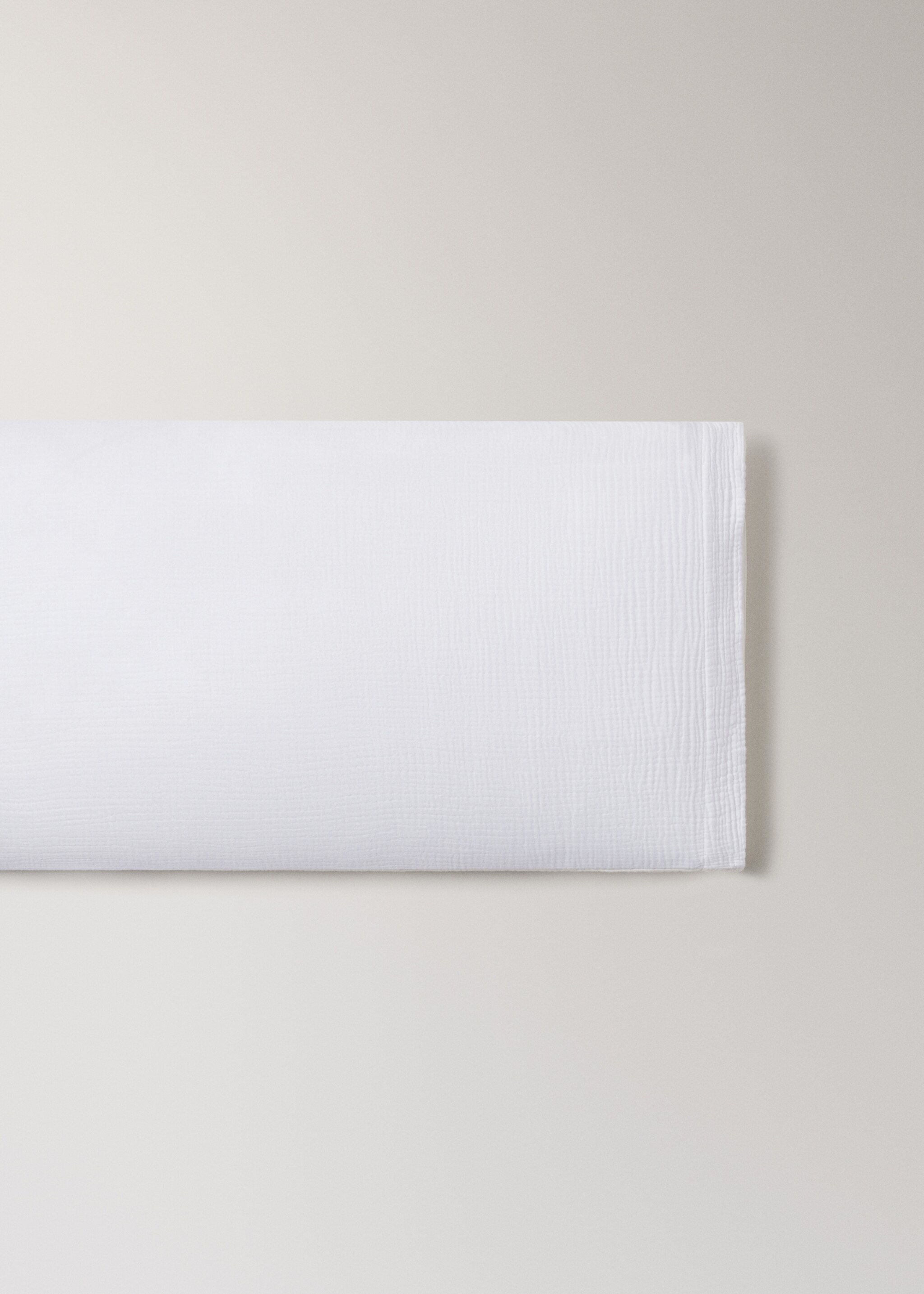 Kopfkissenbezug aus Baumwoll-Musselin 45 x 110 cm - Artikel ohne Model, Cremeweiß. Ref: 27053733-00.