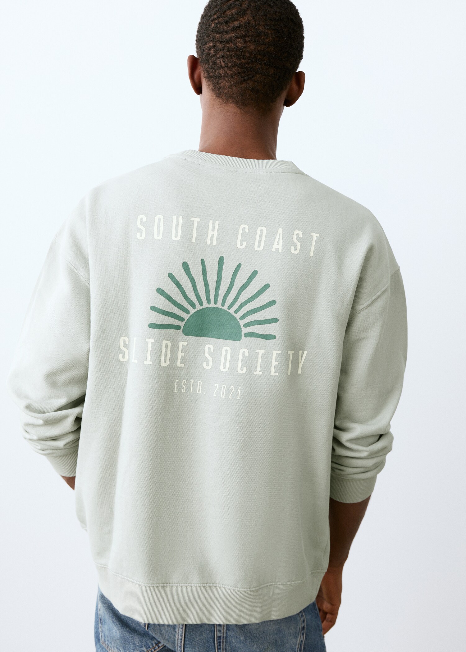 Printed cotton sweatshirt - Reverse of the article