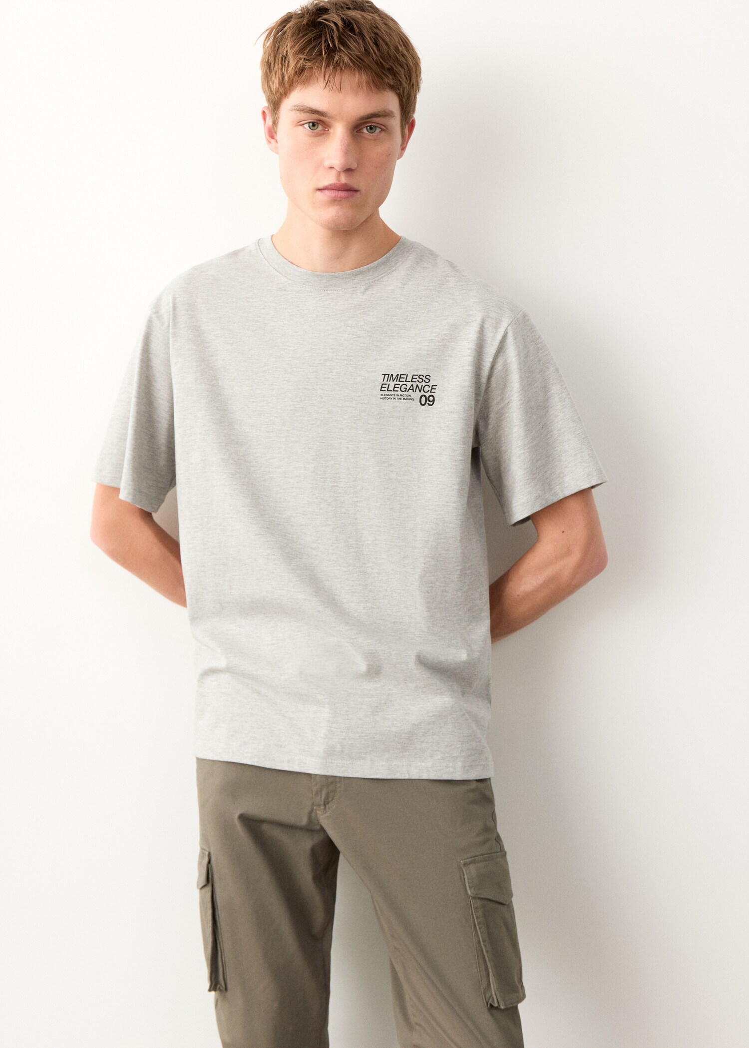 Camiseta algodón estampada - Plano medio