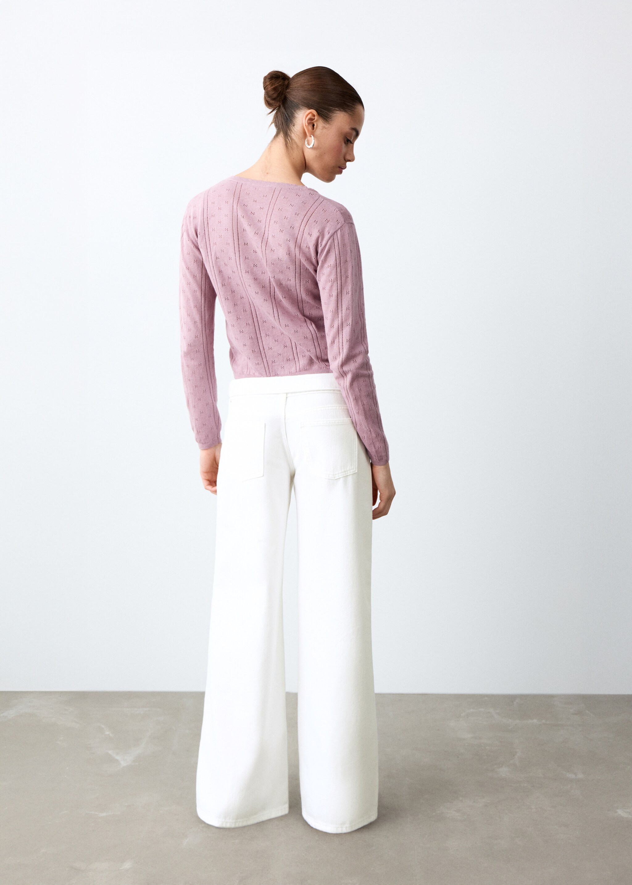 Jeans low waist vuelta - Reverso del artículo, Blanco roto. Ref: 27054054-00.