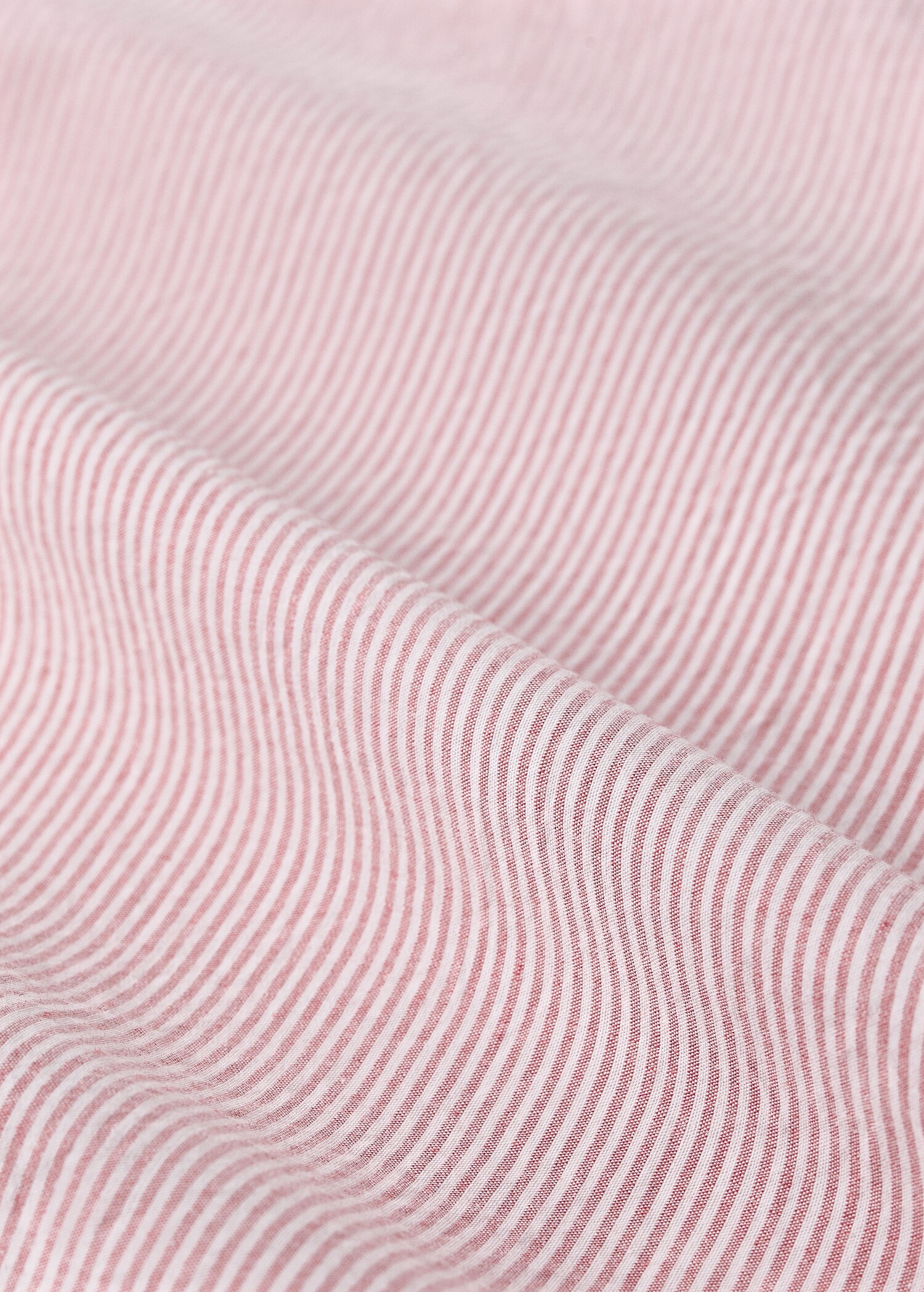 Cot bed duvet cover with fine striped yarn-dyed cotton - Details of the article 3