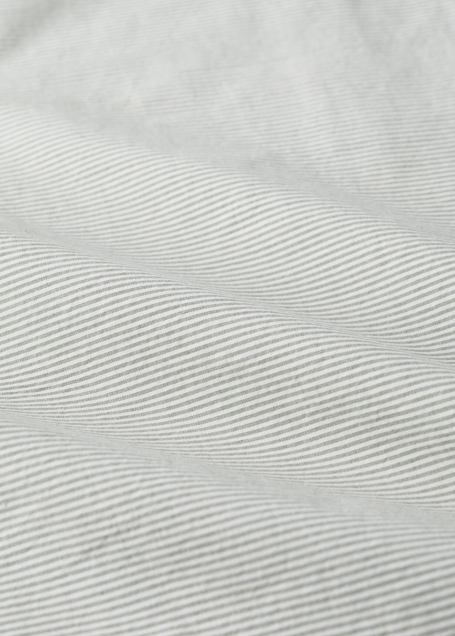 Cot bed duvet cover with fine striped yarn-dyed cotton - Details of the article 3