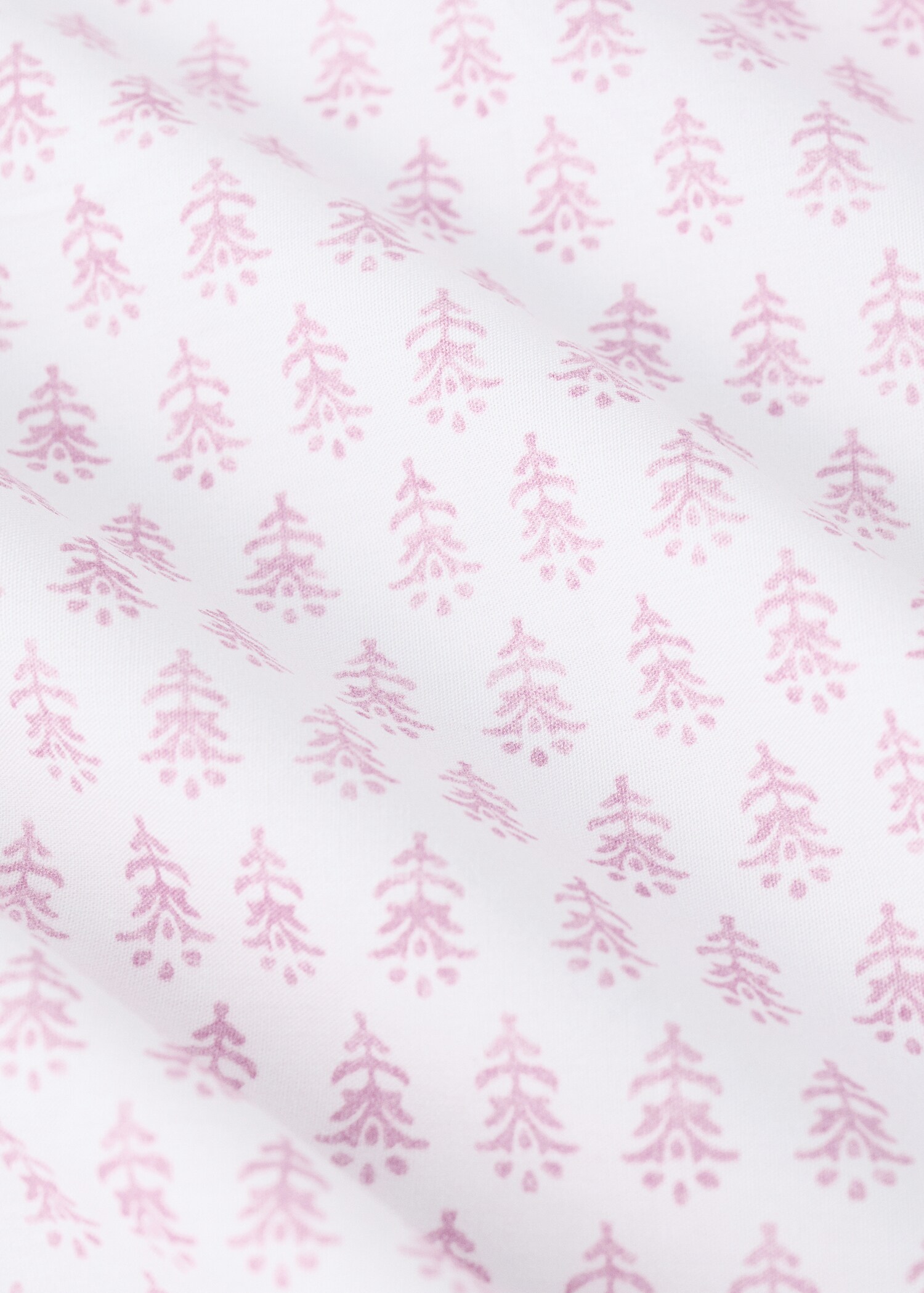 Children's fitted sheet in cotton percale with mini floral print for a 90 cm bed - Details of the article 2