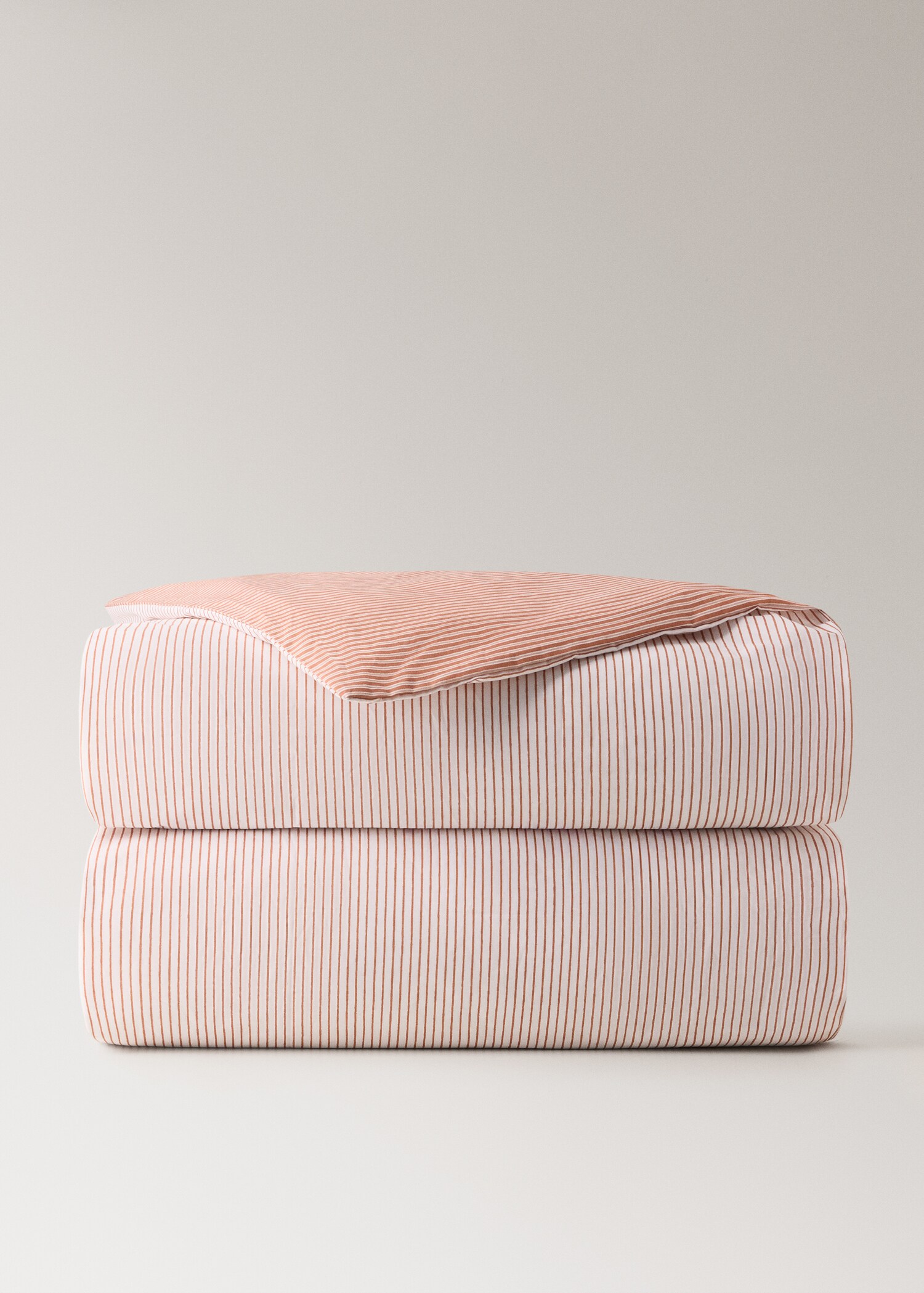 Housse de couette enfant percale de coton à rayures lit 90 cm - Article sans modèle