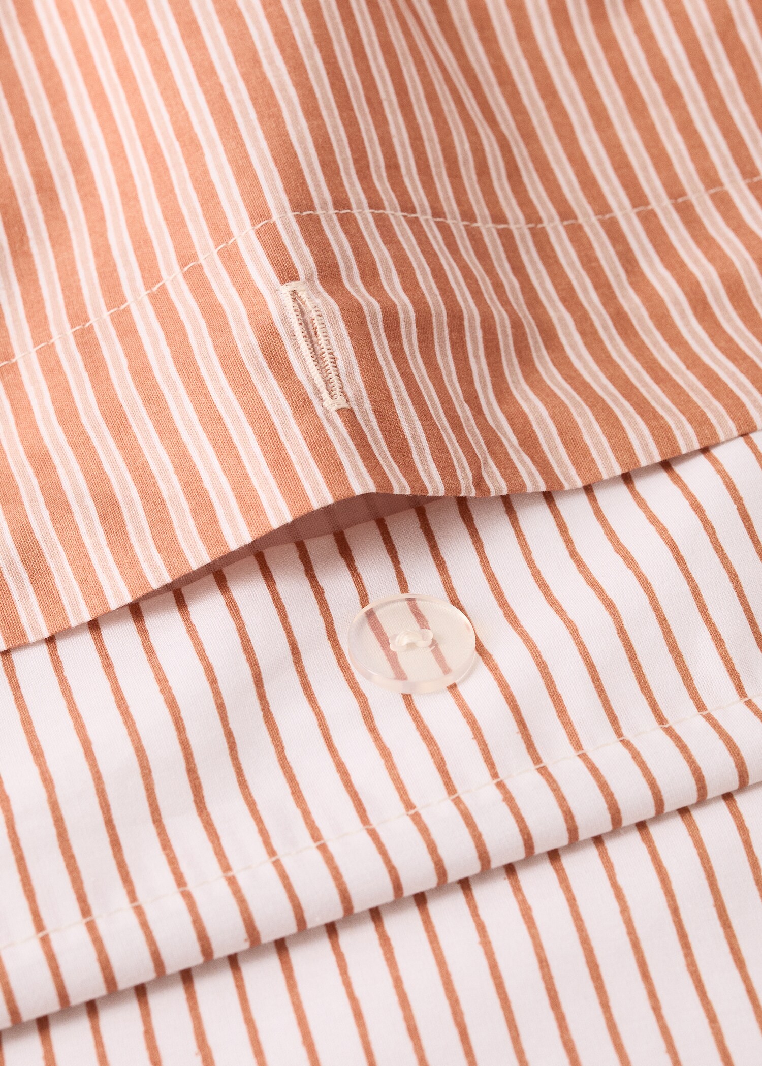 Housse de couette enfant percale de coton à rayures lit 90 cm - Détail de l'article 2