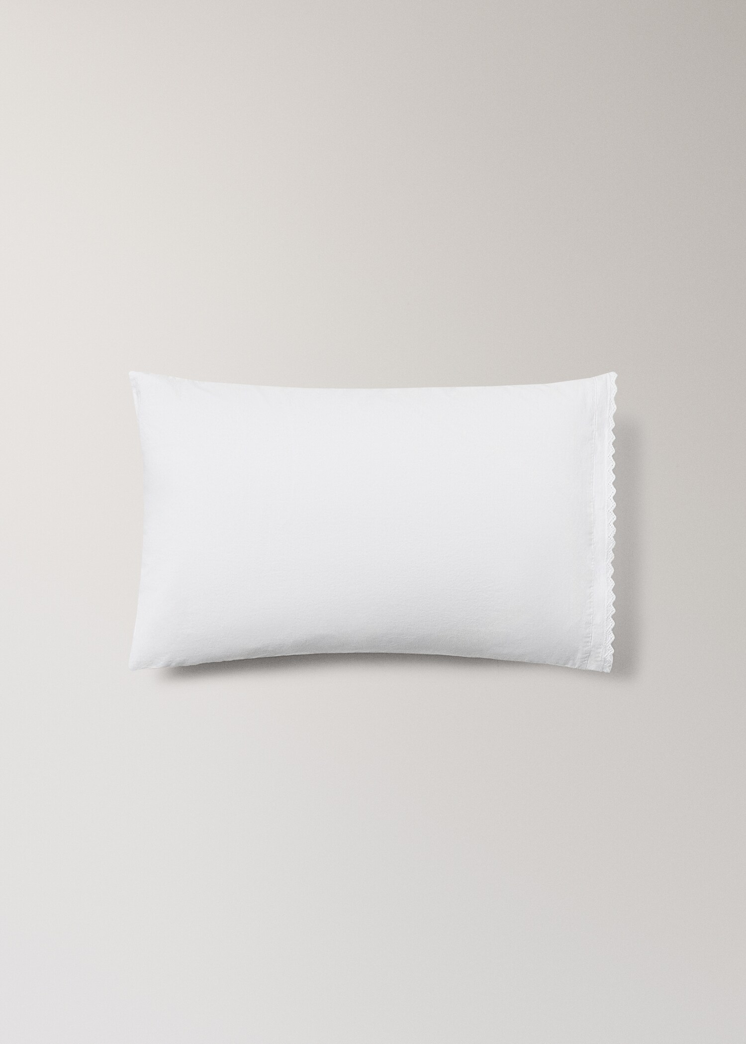 Cot pillowcase percale garment-washed 30x50 cm - Article without model