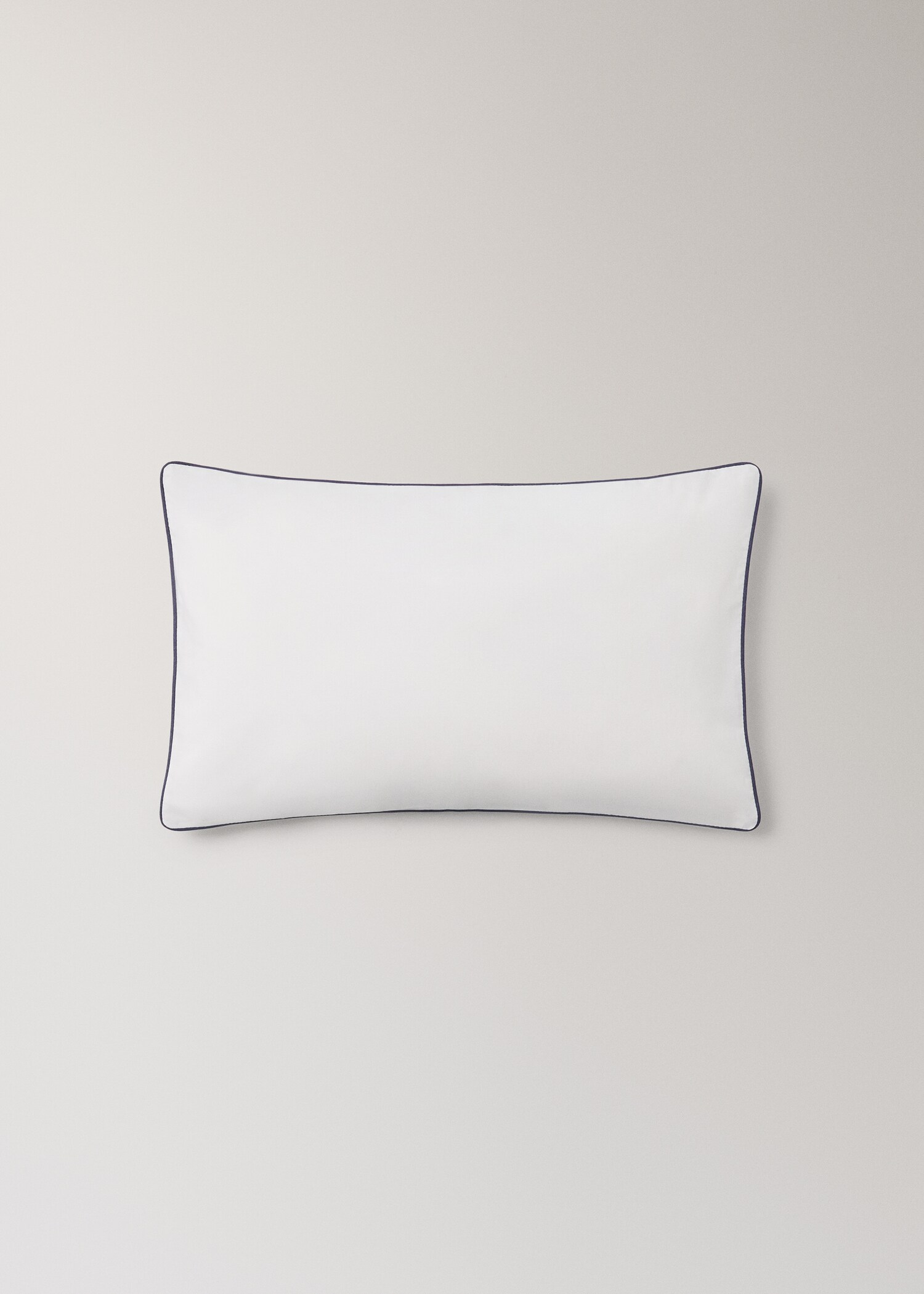 Reversible cotton percale cot pillowcase with contrast piping 30x50 cm - Article without model
