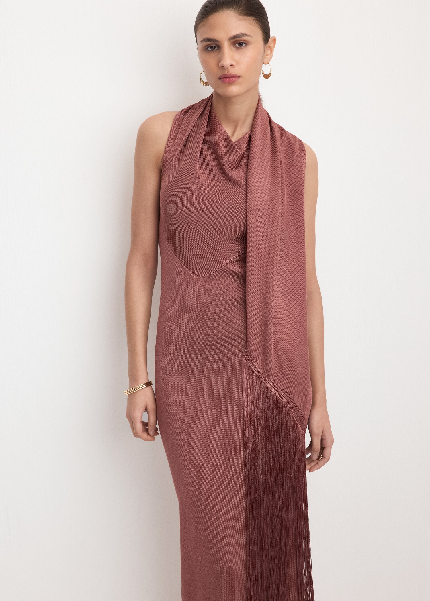 Knit foulard dress - Medium plane