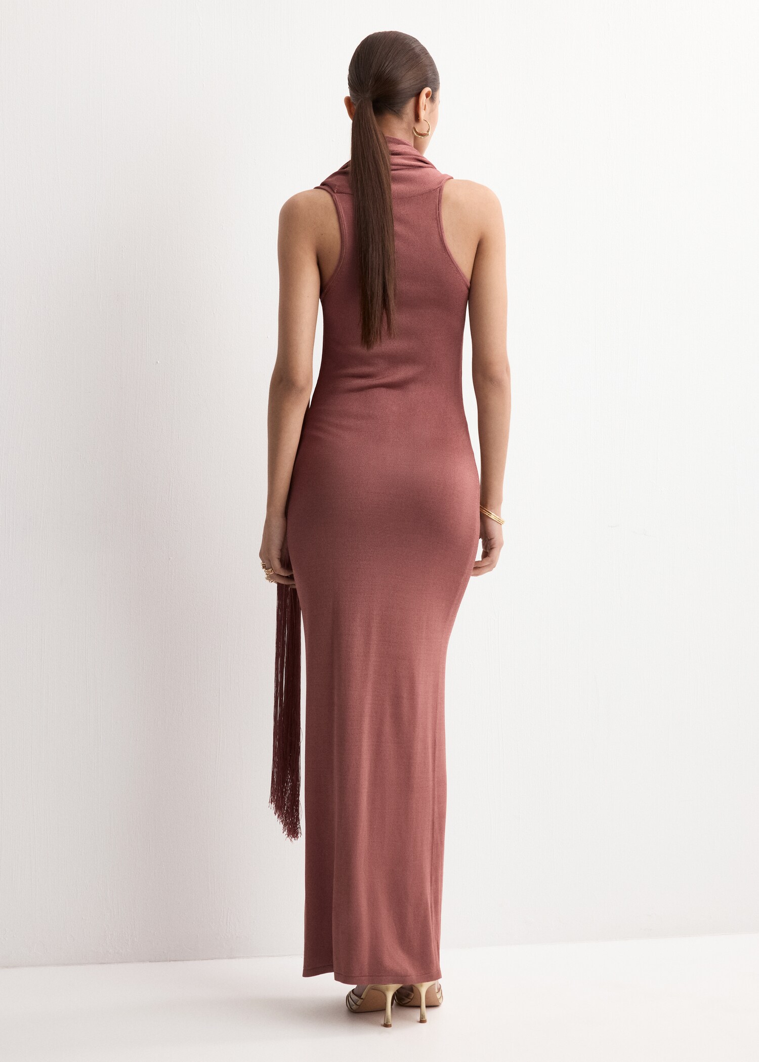 Knit foulard dress - Reverse of the article