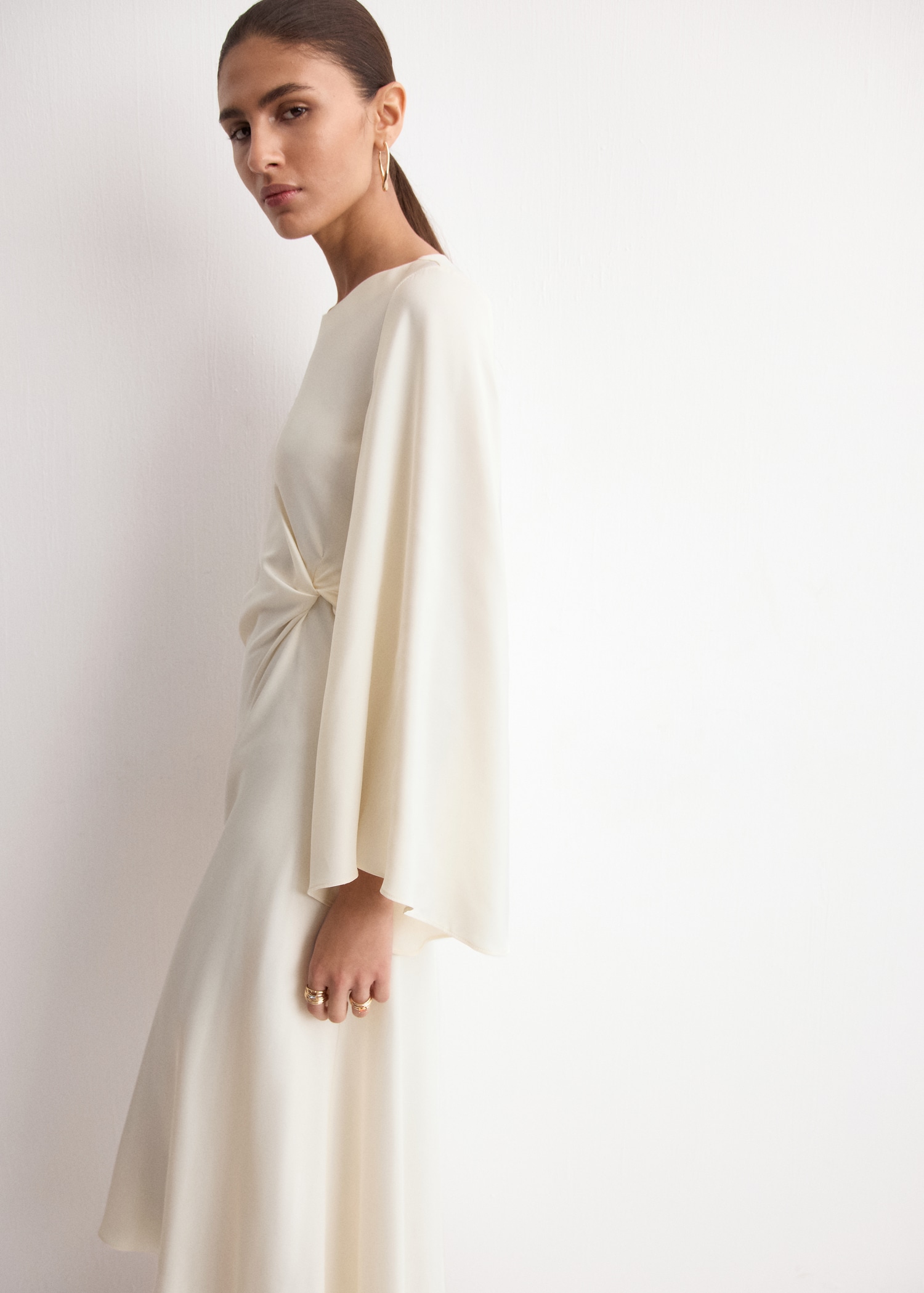 Ruched satin dress - Medium plane