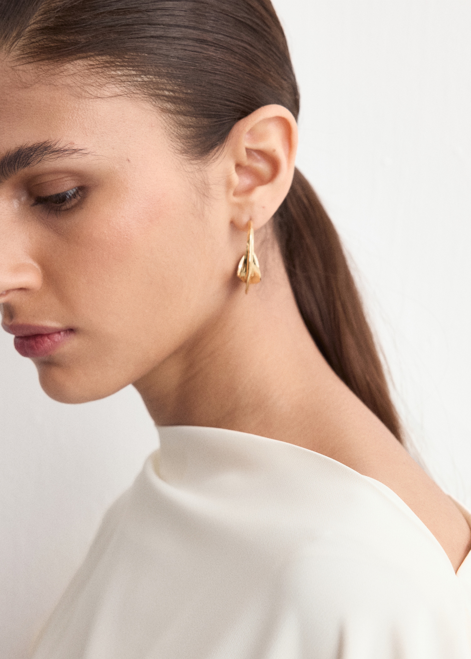 Ruched satin dress - Details of the article 1