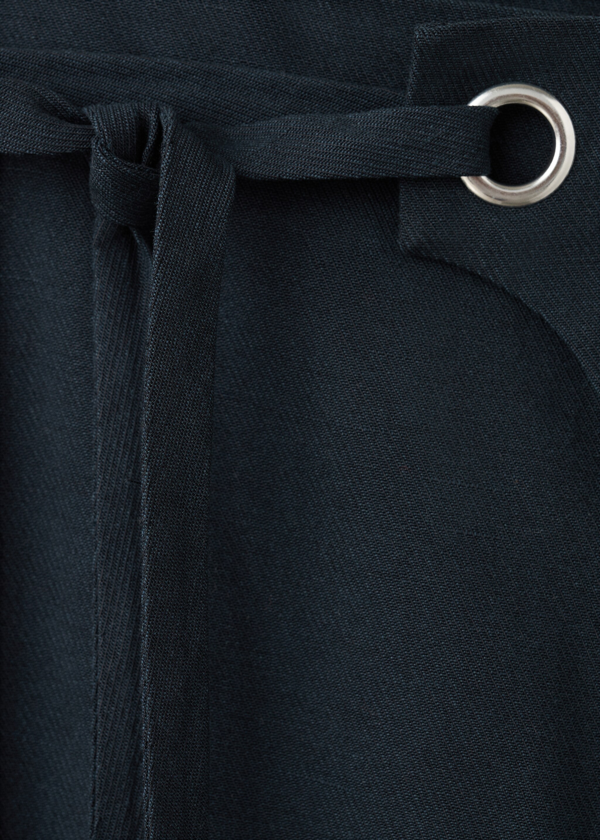 Bow straight trousers - Details of the article 0, Navy. Ref: 27054078-00.