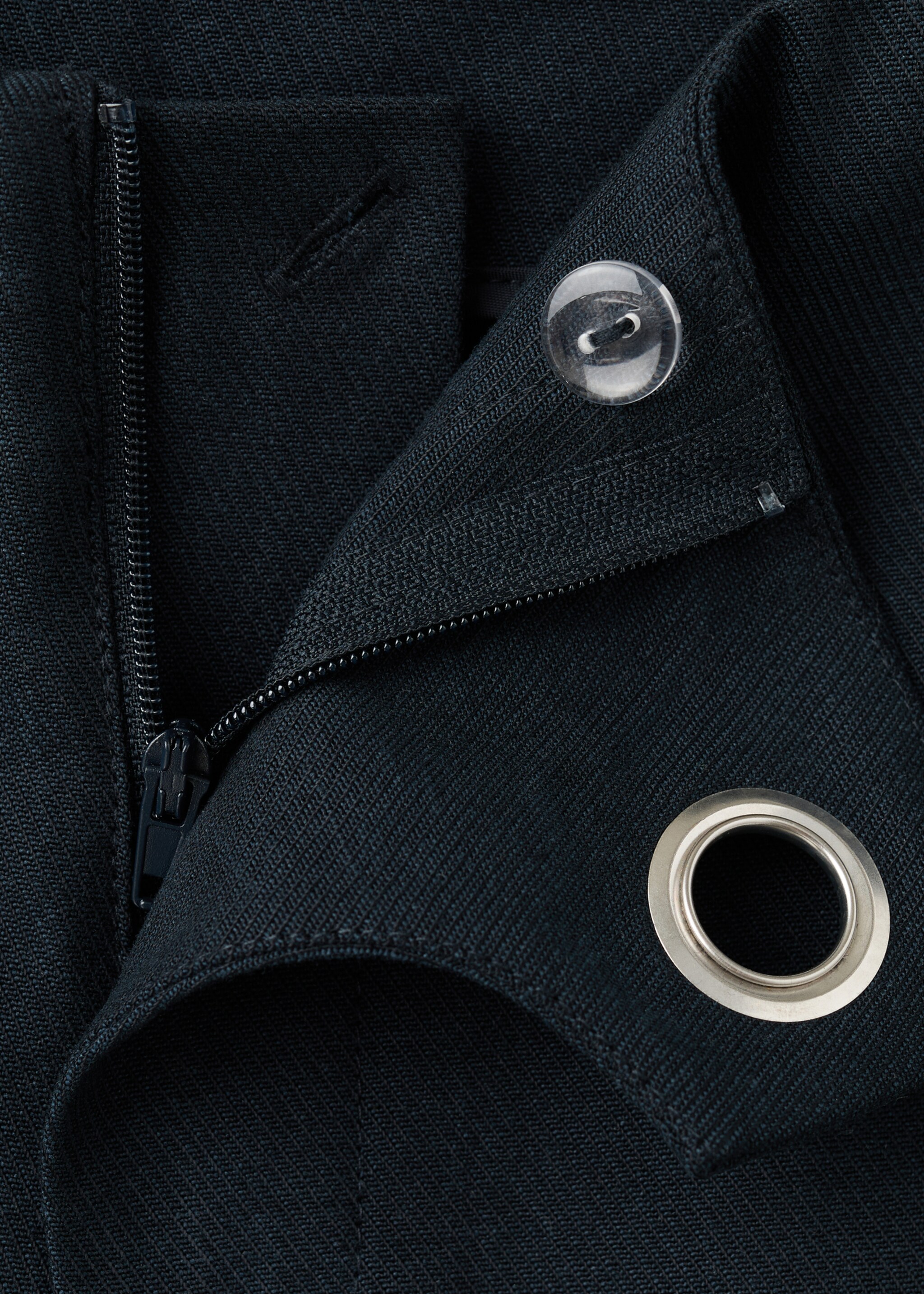 Bow straight trousers - Details of the article 8, Navy. Ref: 27054078-00.