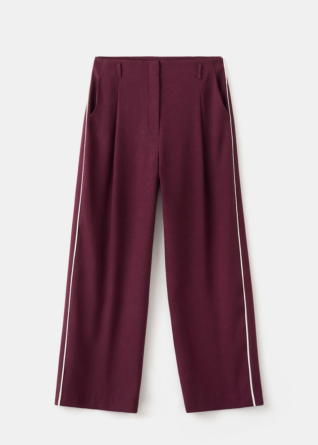 Contrast stripe straight pants - image 2