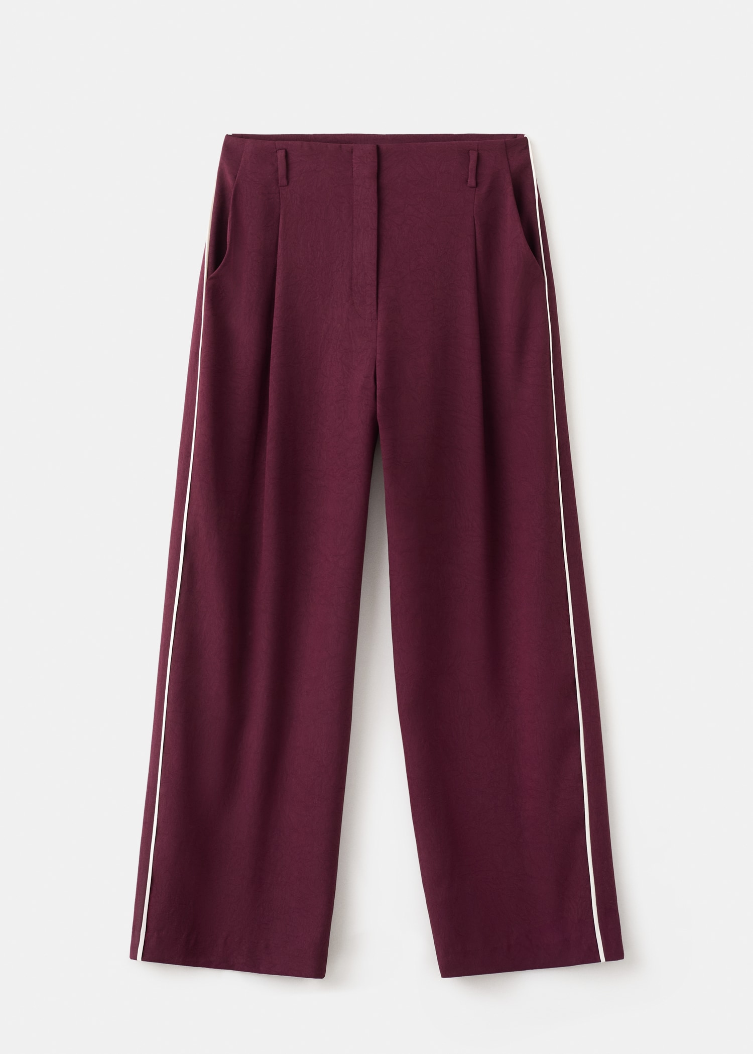 Contrast stripe straight trousers - Article without model